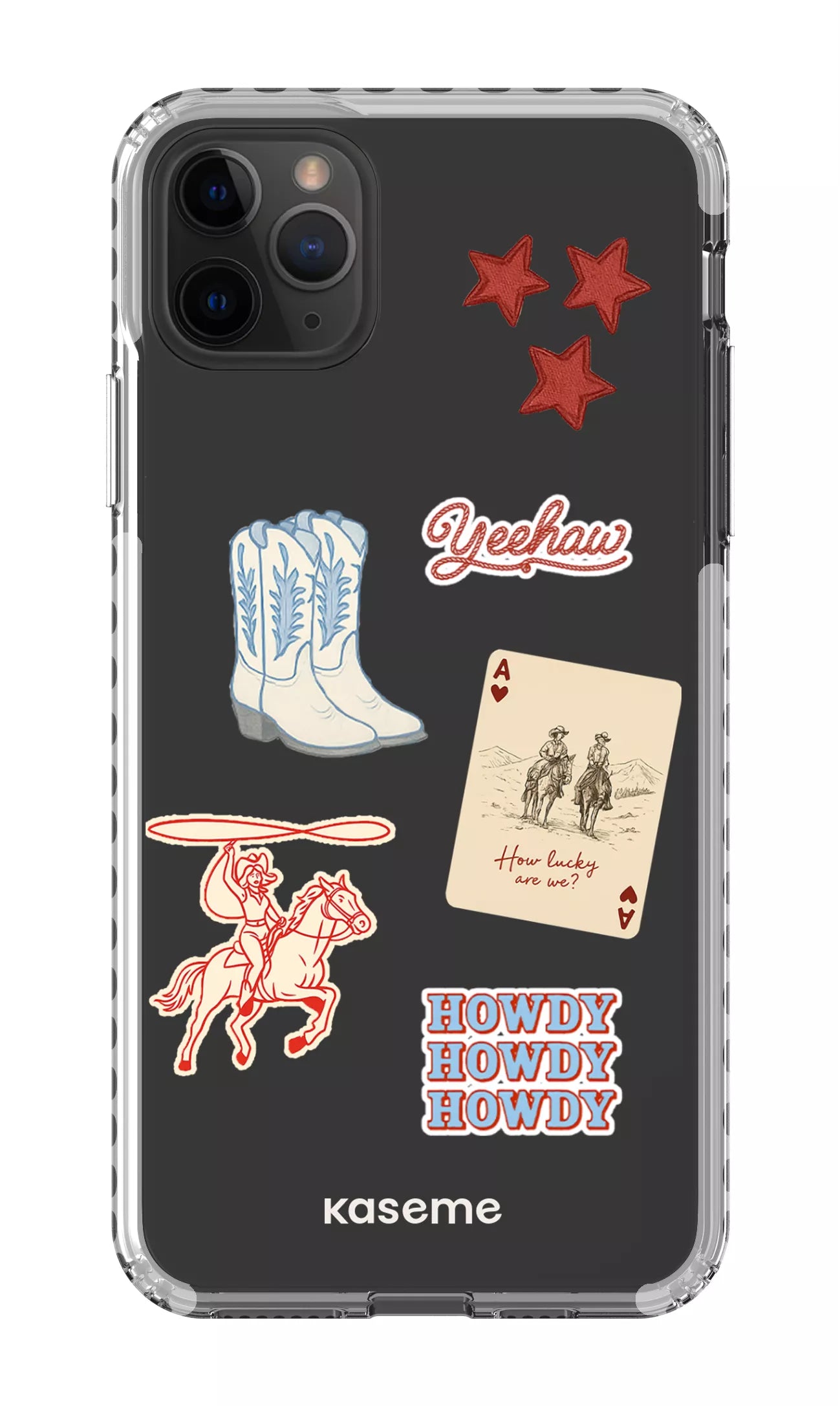 iPhone 11 Pro Max Clear Case - White Yeehaw Clear Case -