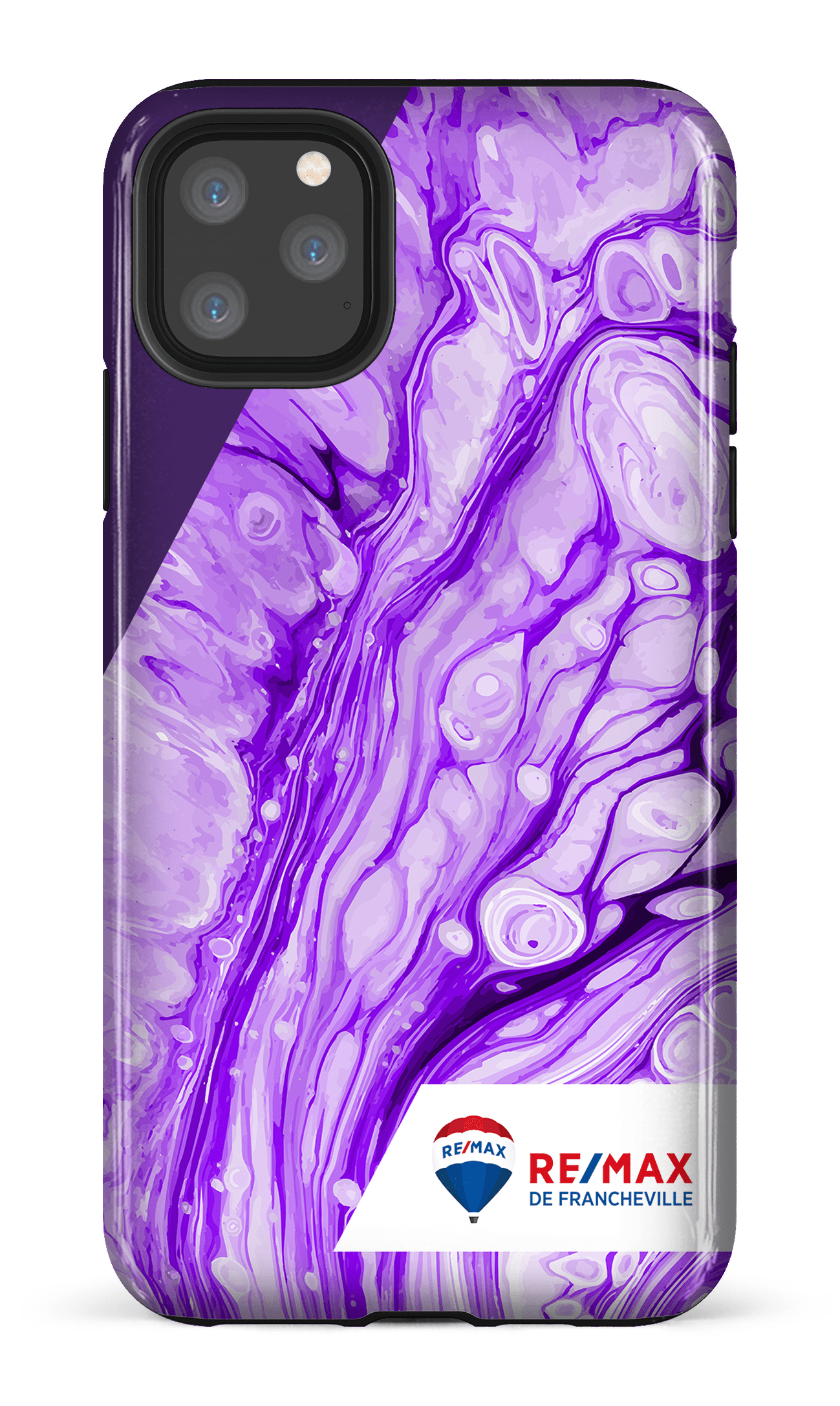 iPhone 11 Pro Max Tough Peinture marbrée claire violette de Francheville -