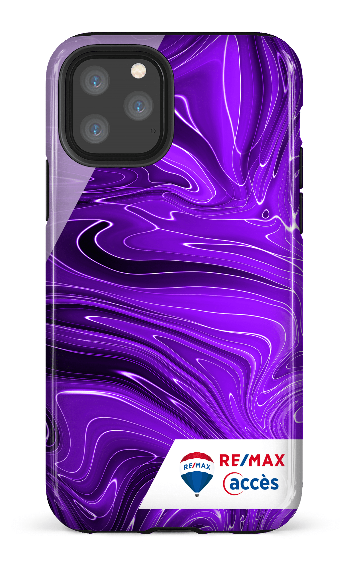 iPhone 11 Pro Tough Peinture marbrée sombre violette -