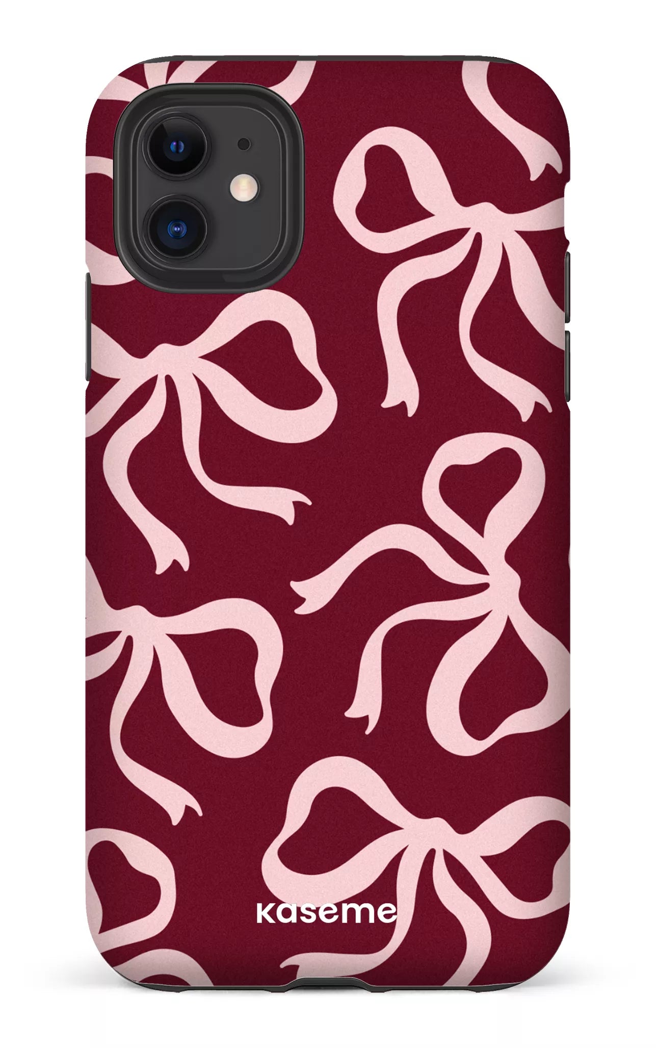 iPhone 11 Tough Matte Lace Burgundy & Pink -