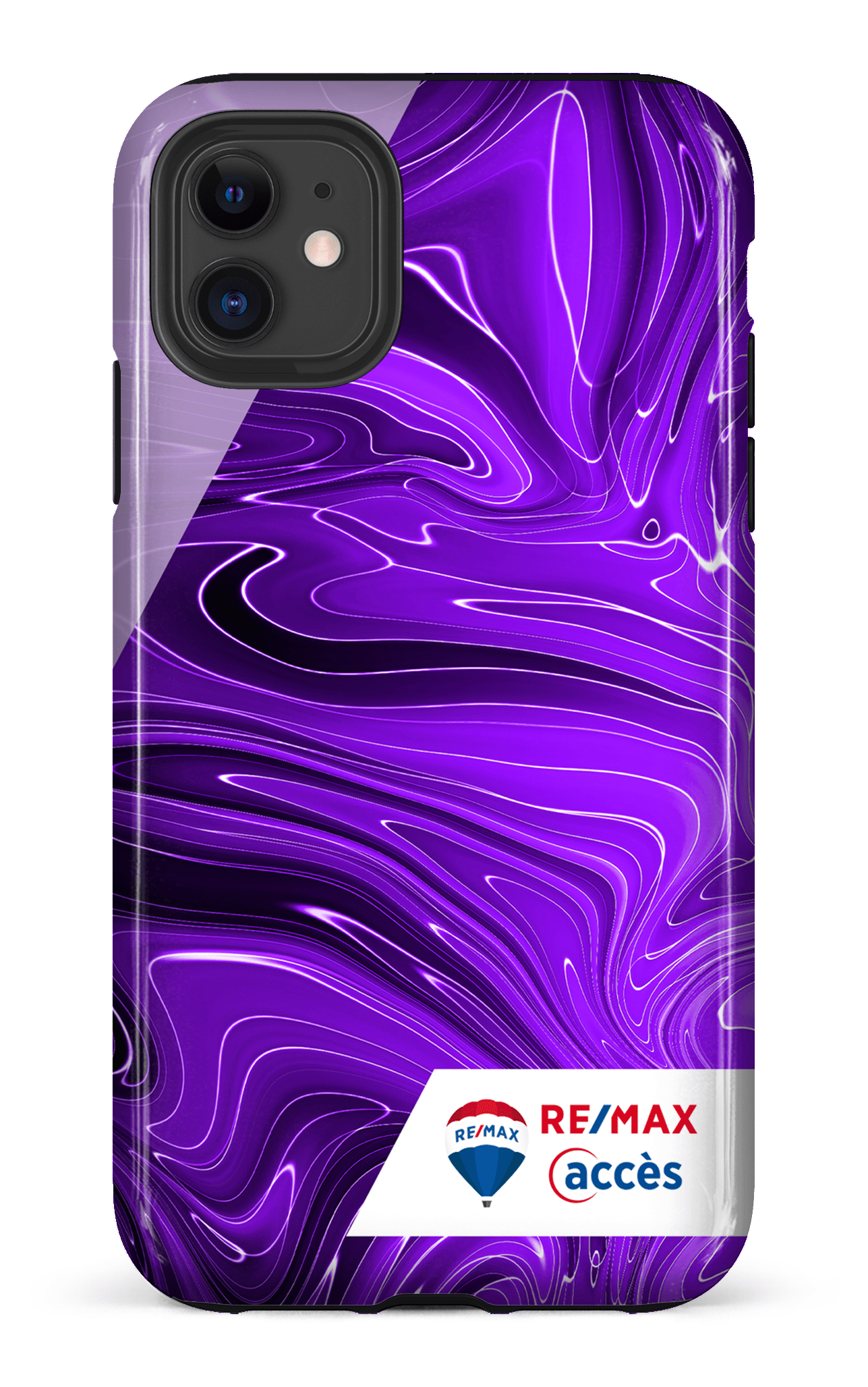 iPhone 11 Tough Peinture marbrée sombre violette -