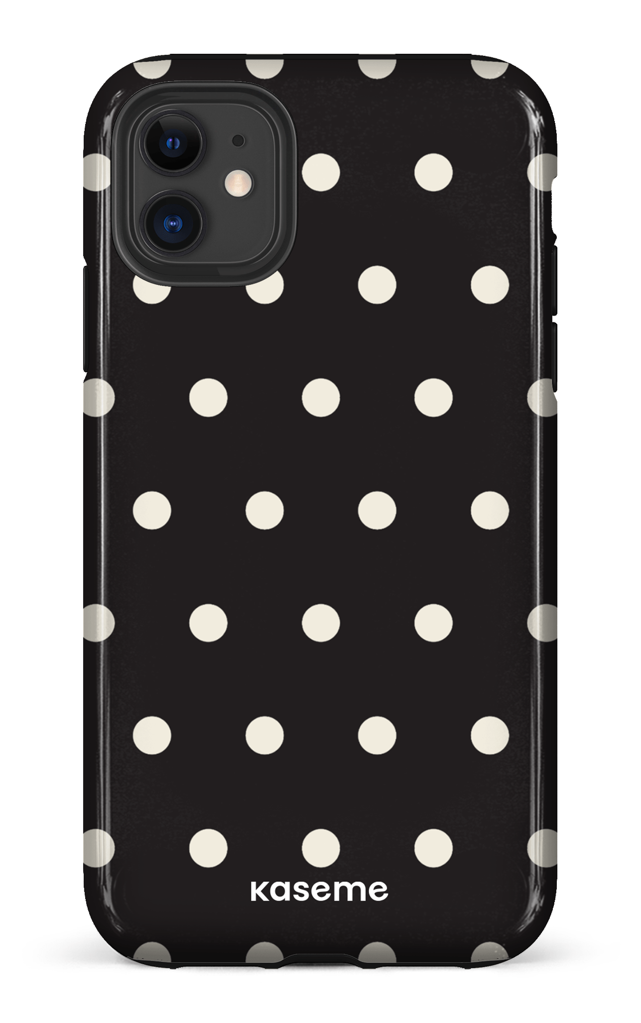 iPhone 11 Tough Polka Black -