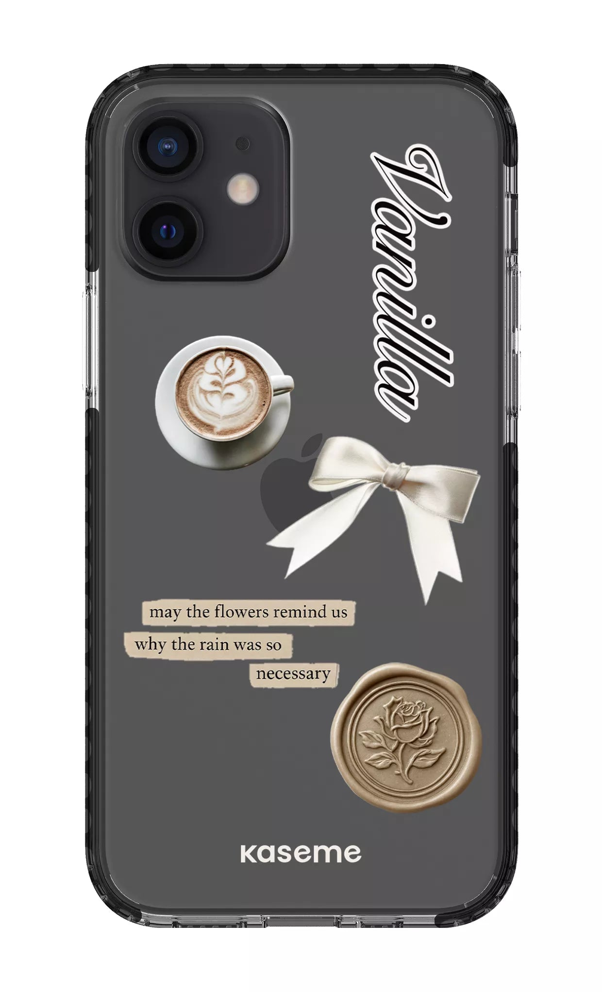 iPhone 12 Clear Case - Black Cashmere Clear Case -