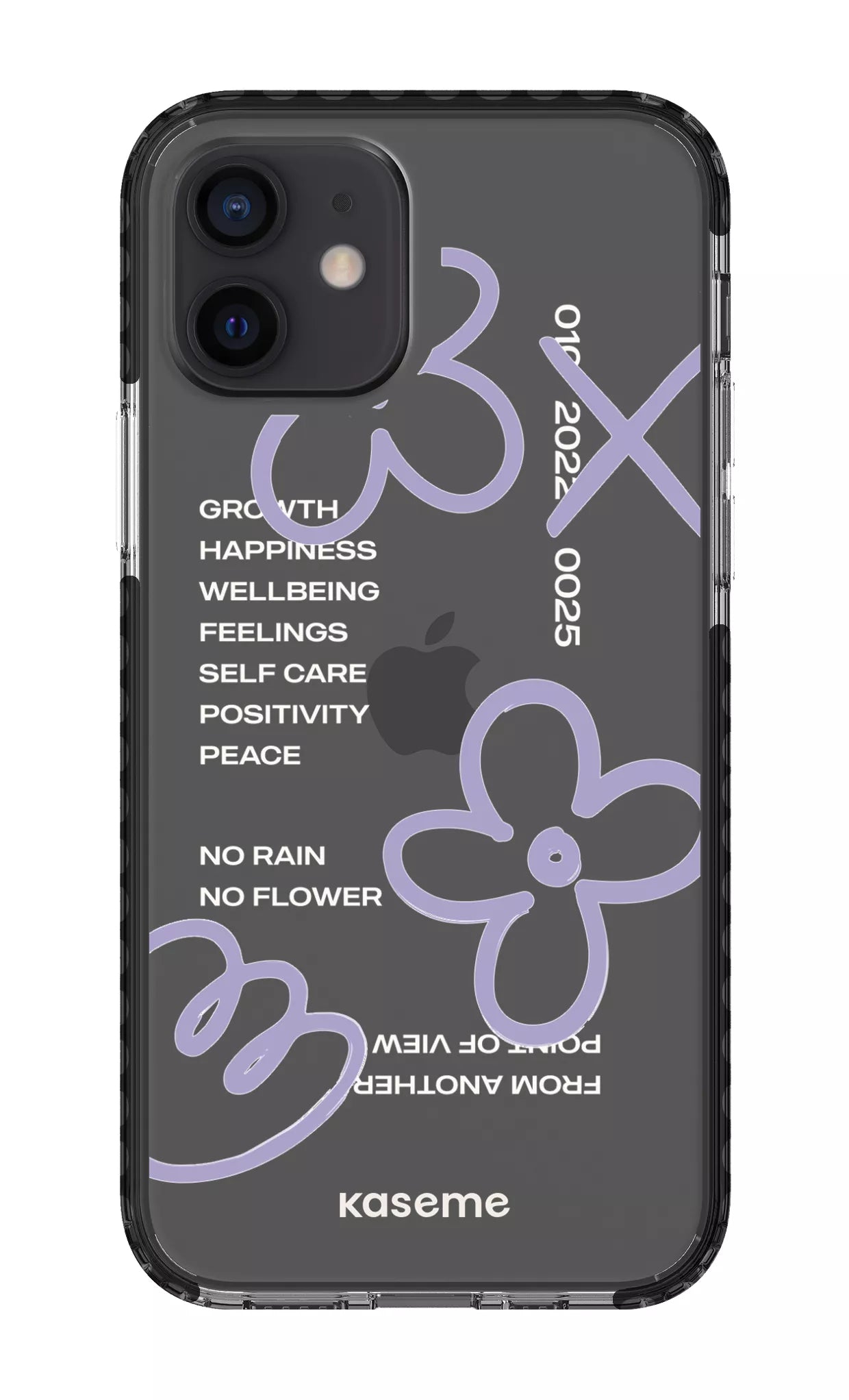 iPhone 12 Clear Case - Black Feelings purple Clear Case -