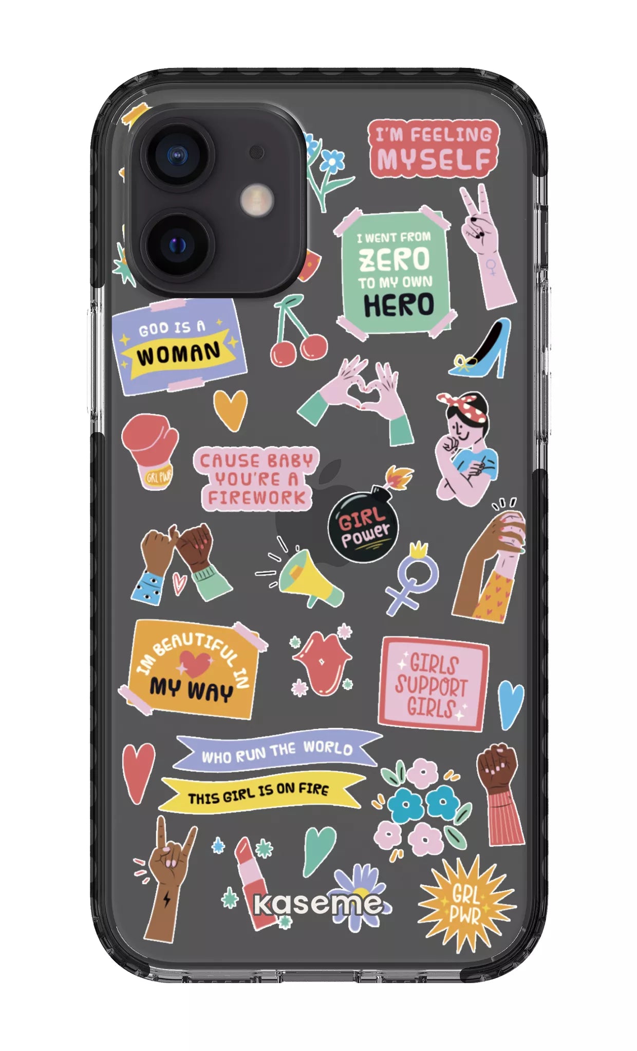 iPhone 12 Clear Case - Black Girl Boss Clear Case -