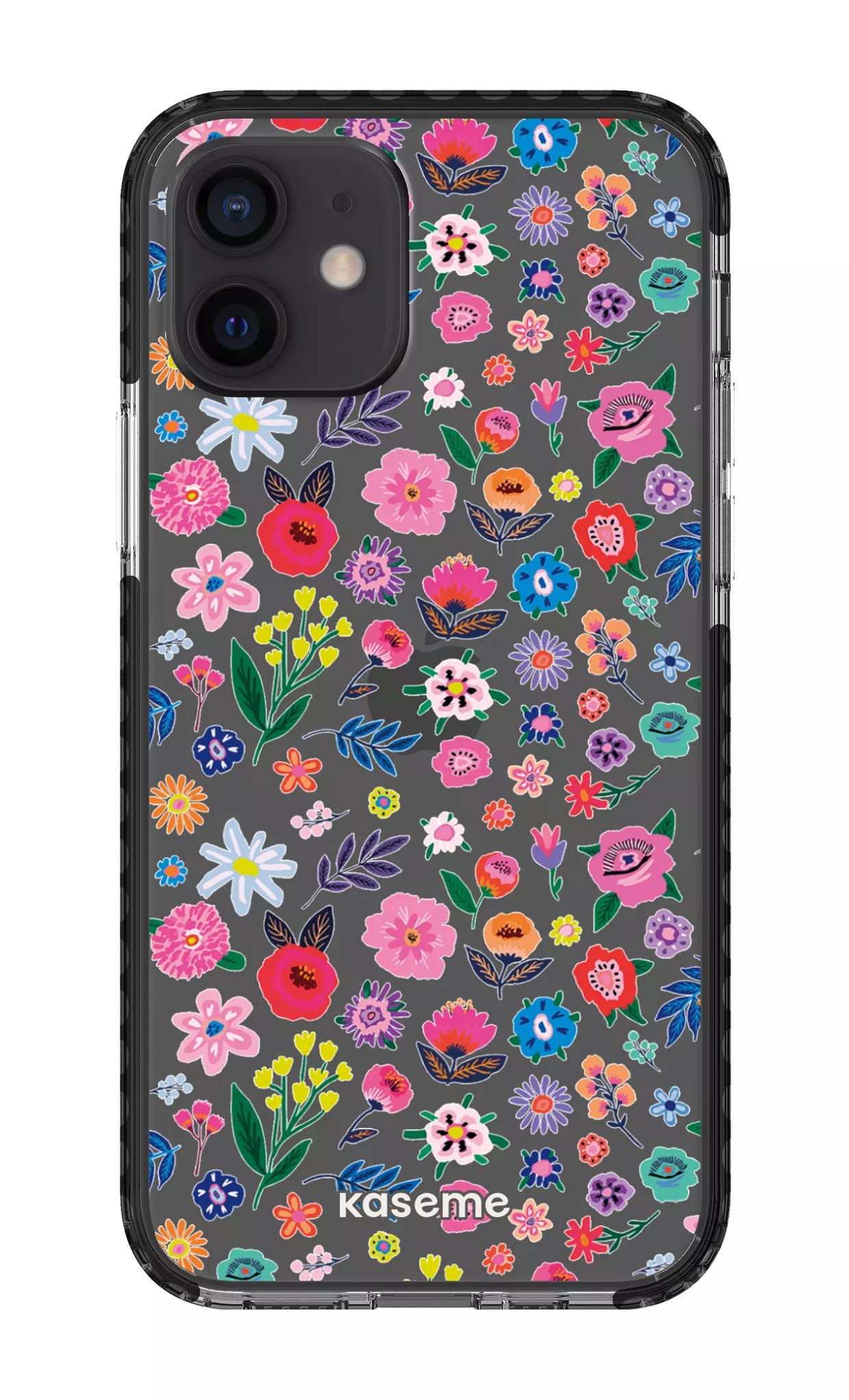 iPhone 12 Clear Case - Black Hallucinate Clear Case -