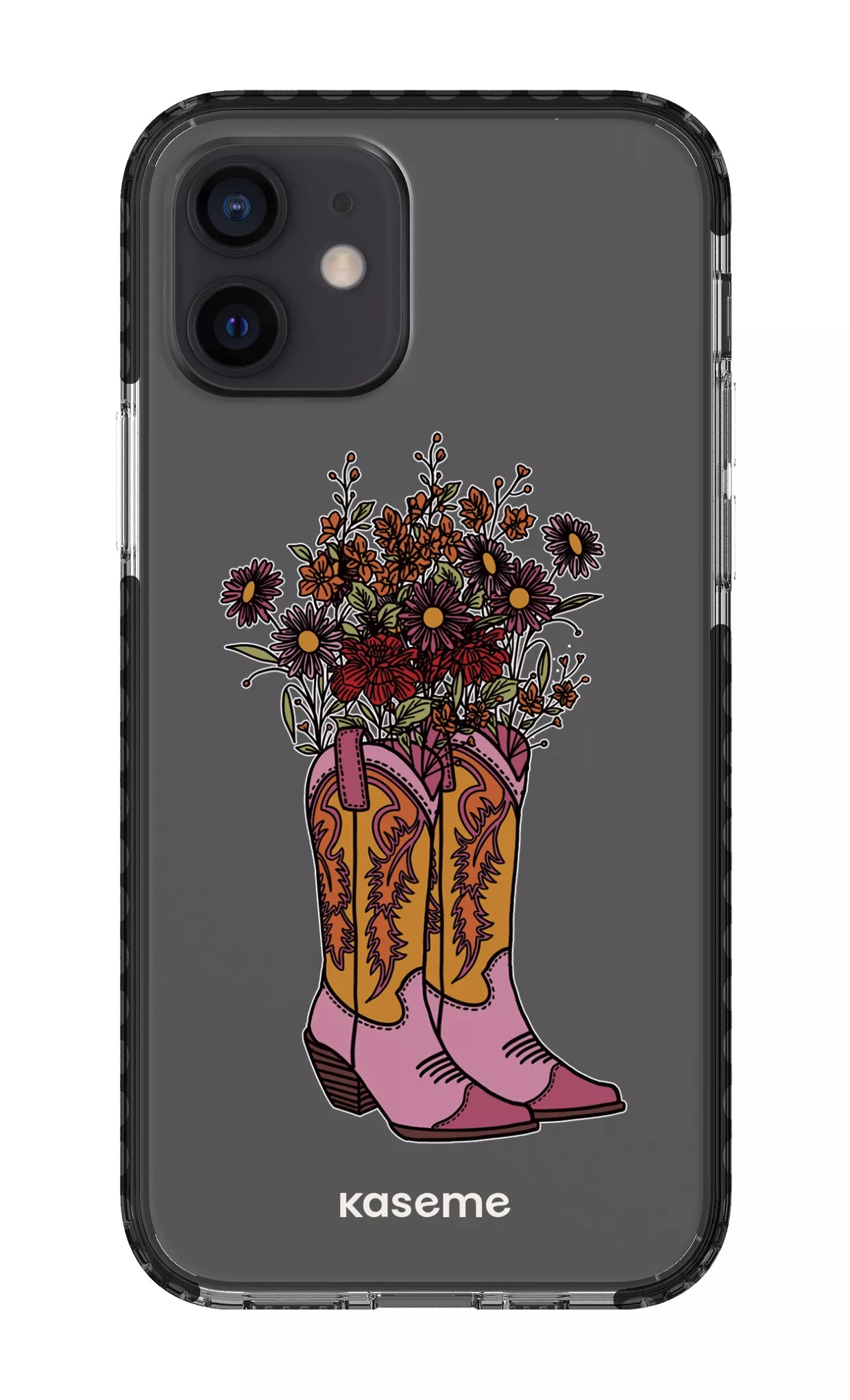 iPhone 12 Clear Case - Black Howdy Clear Case -