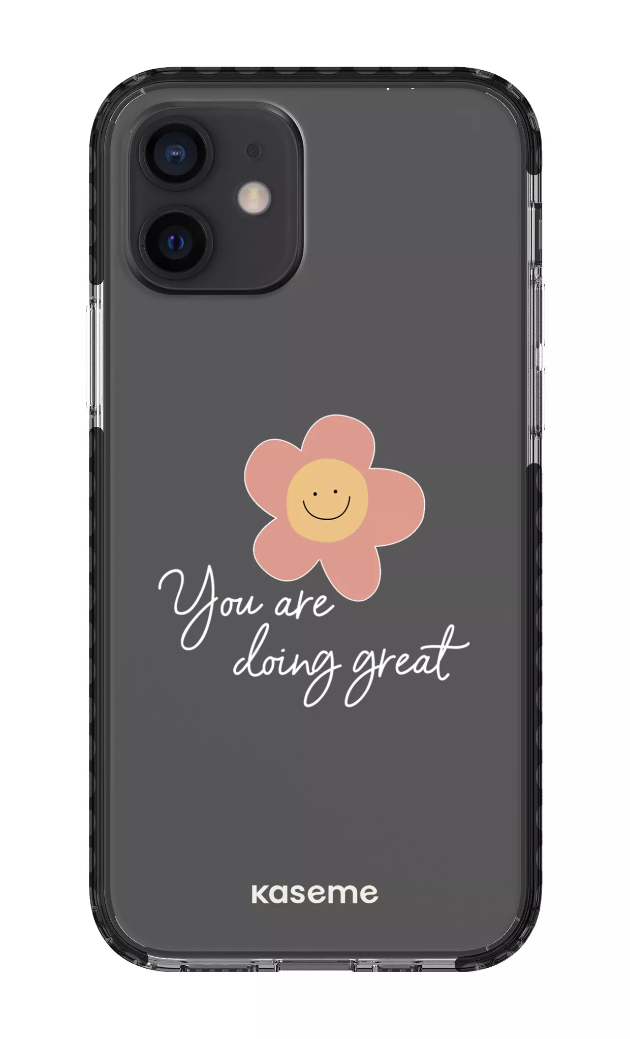 iPhone 12 Clear Case - Black Keep going Clear Case -