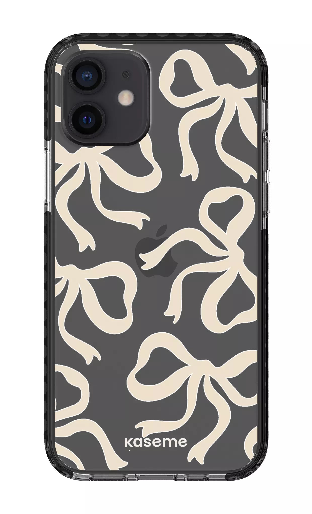 iPhone 12 Clear Case - Black Lace Clear Case -