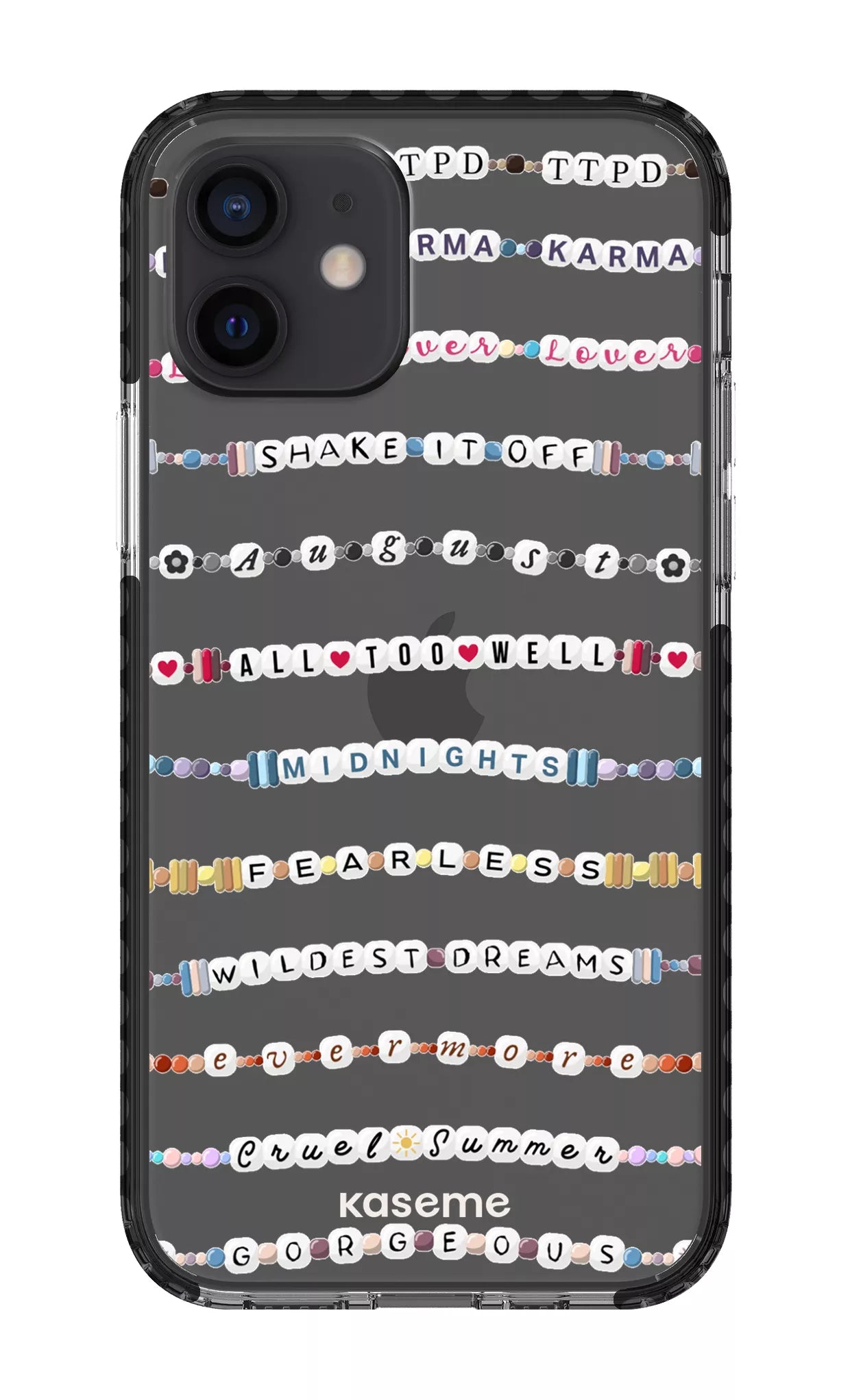 iPhone 12 Clear Case - Black Love Story Clear Case -