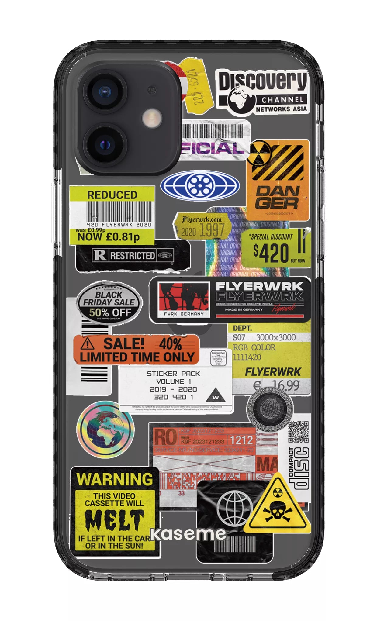 iPhone 12 Clear Case - Black Melt Clear Case -