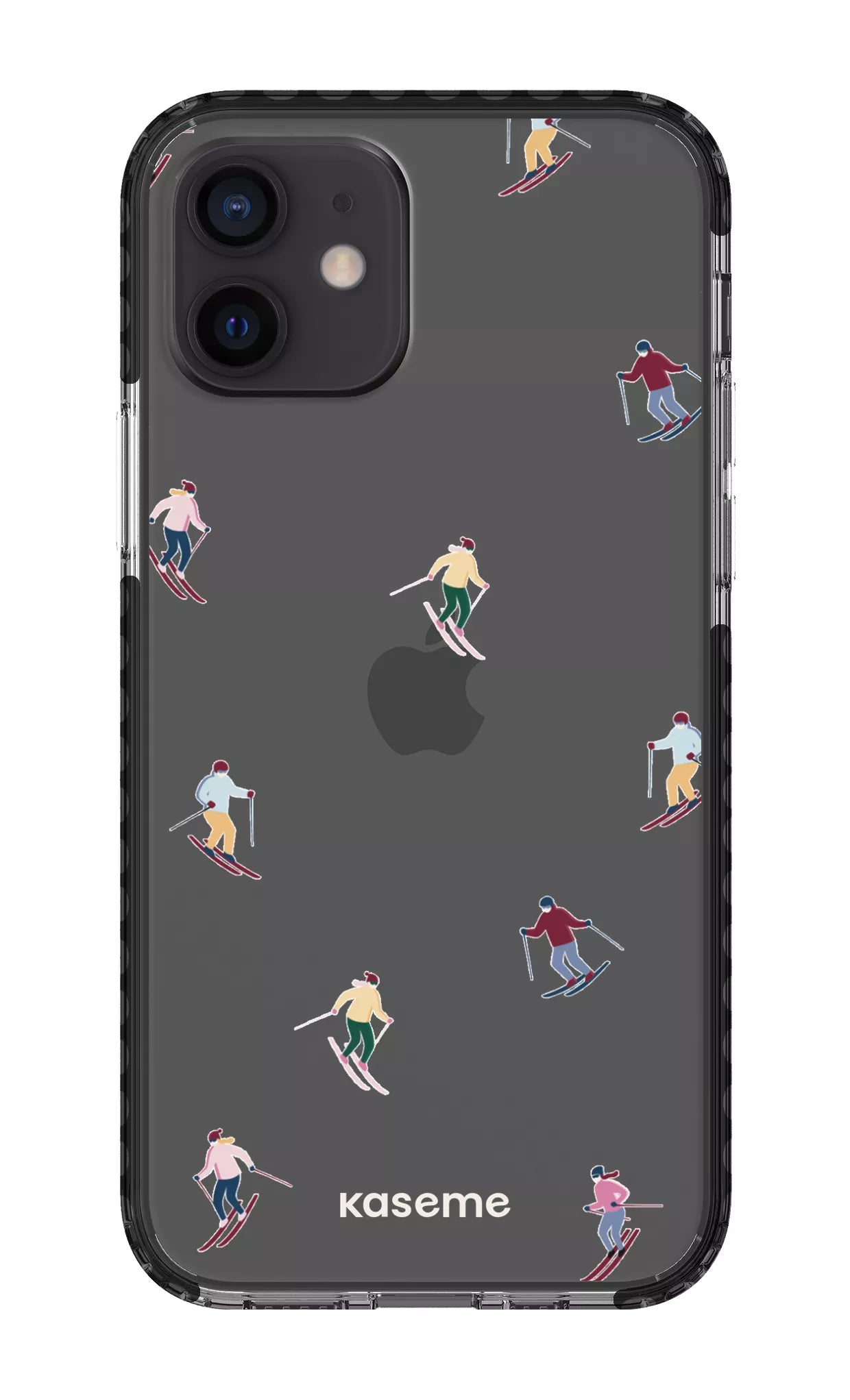 iPhone 12 Clear Case - Black Slope Clear Case -