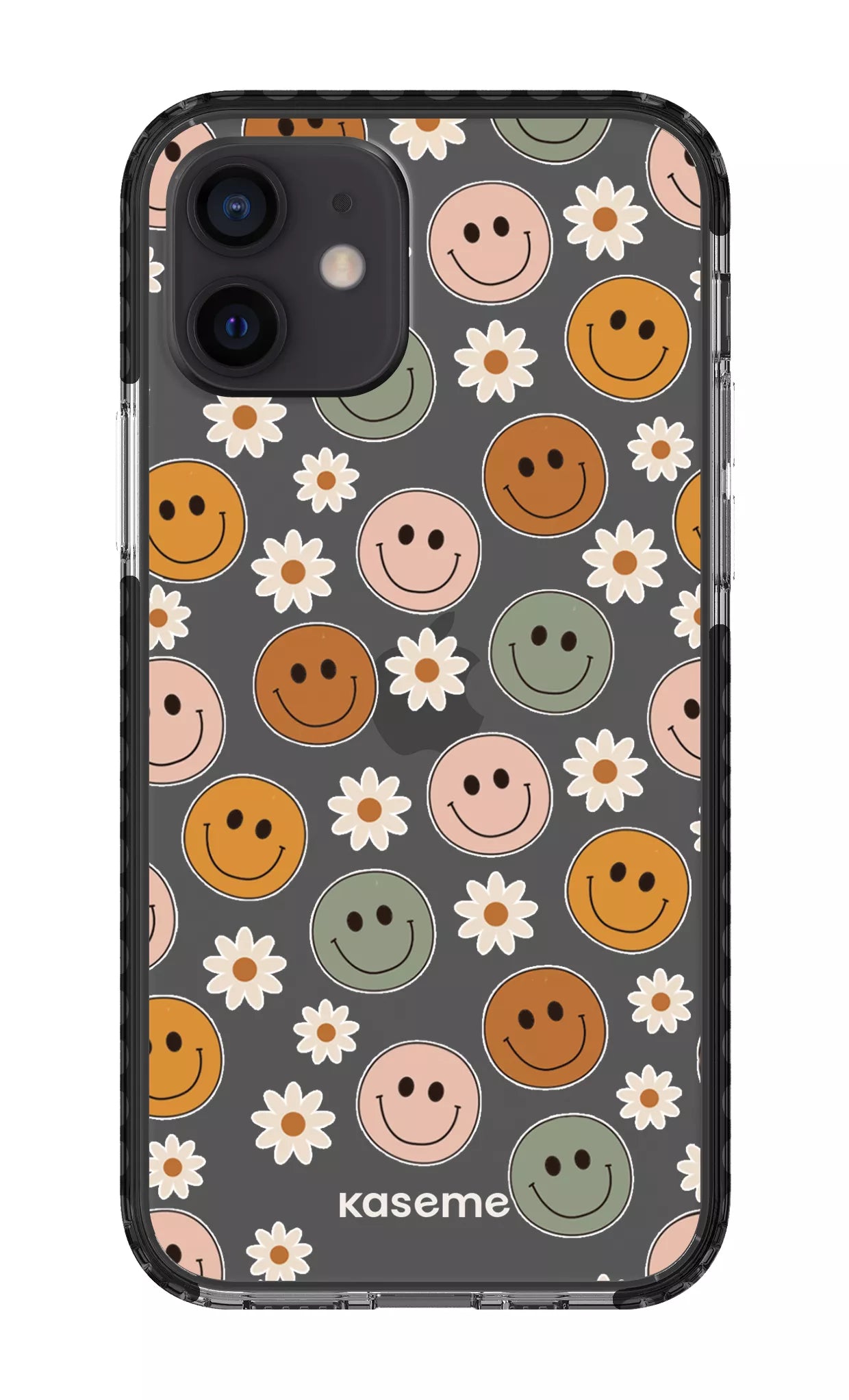 iPhone 12 Clear Case - Black Smirk Clear Case -