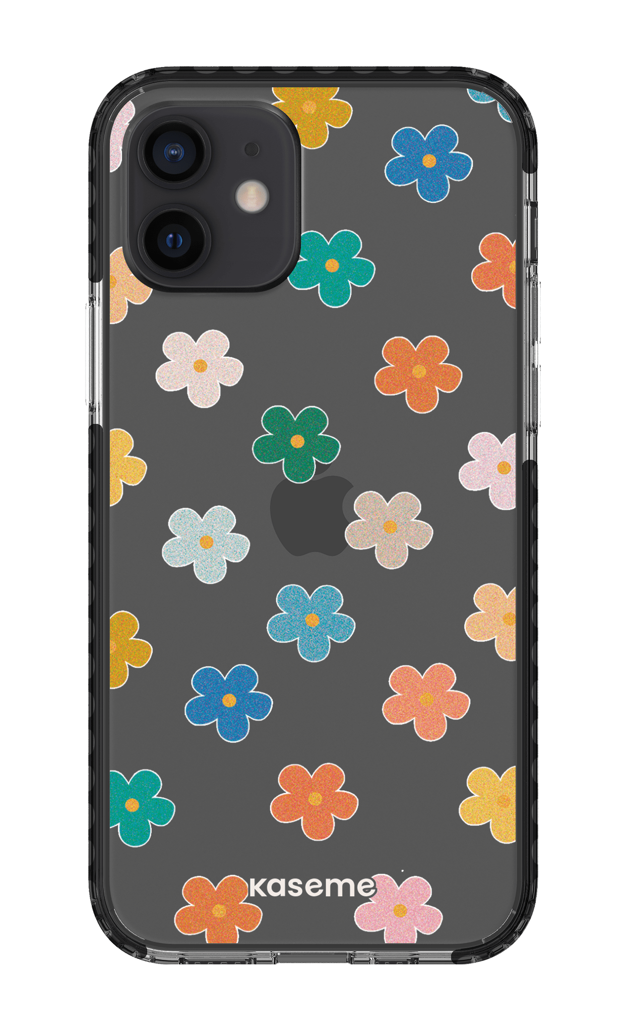 iPhone 12 Clear Case - Black Woodstock Clear Case -