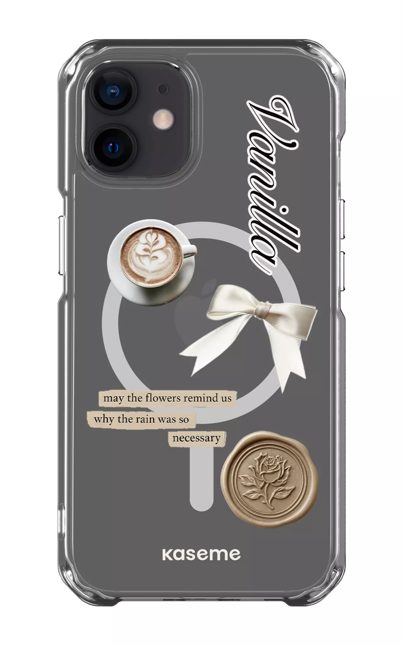 iPhone 12 Clear Case - Magsafe Cashmere Clear Case -