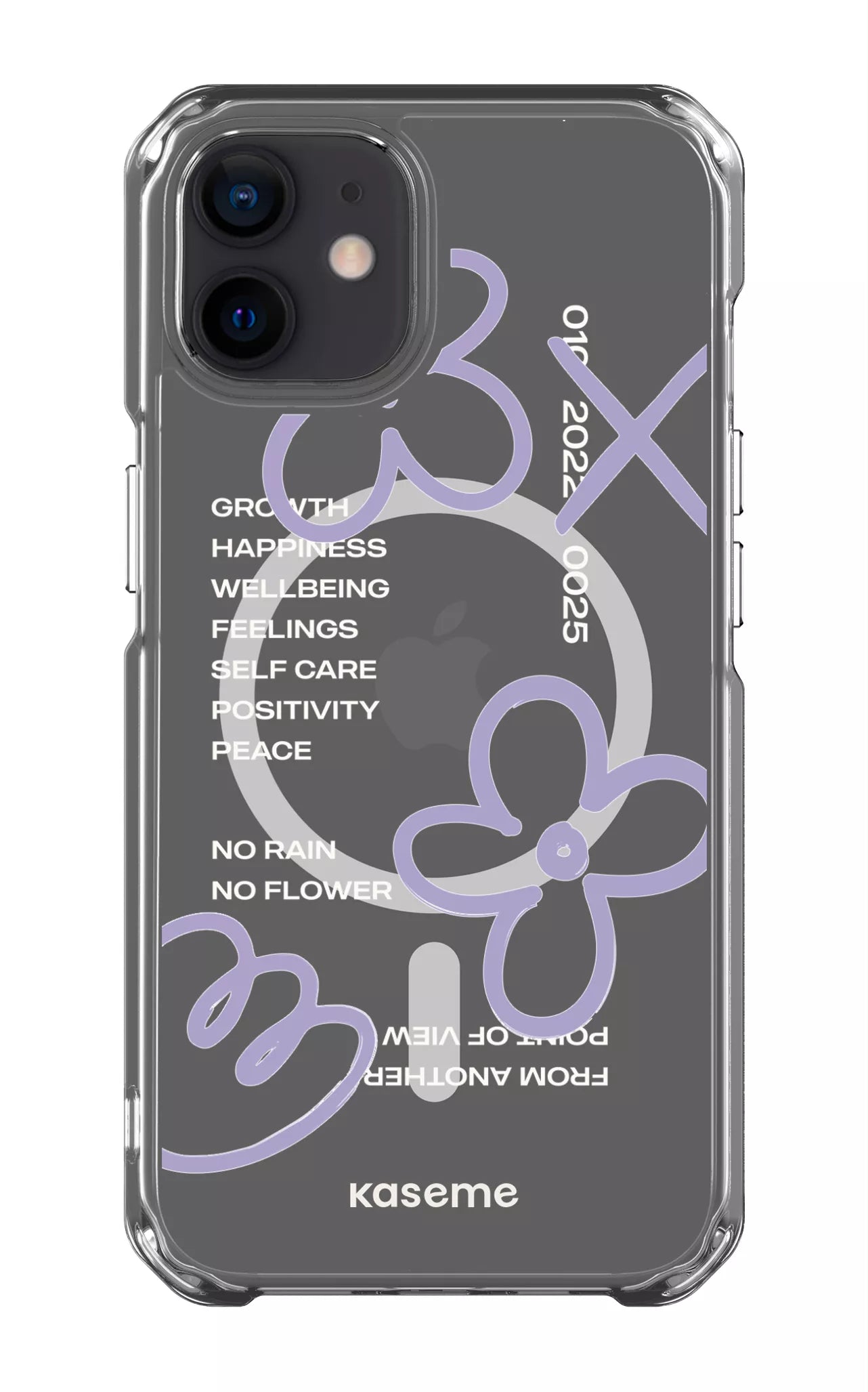 iPhone 12 Clear Case - Magsafe Feelings purple Clear Case -