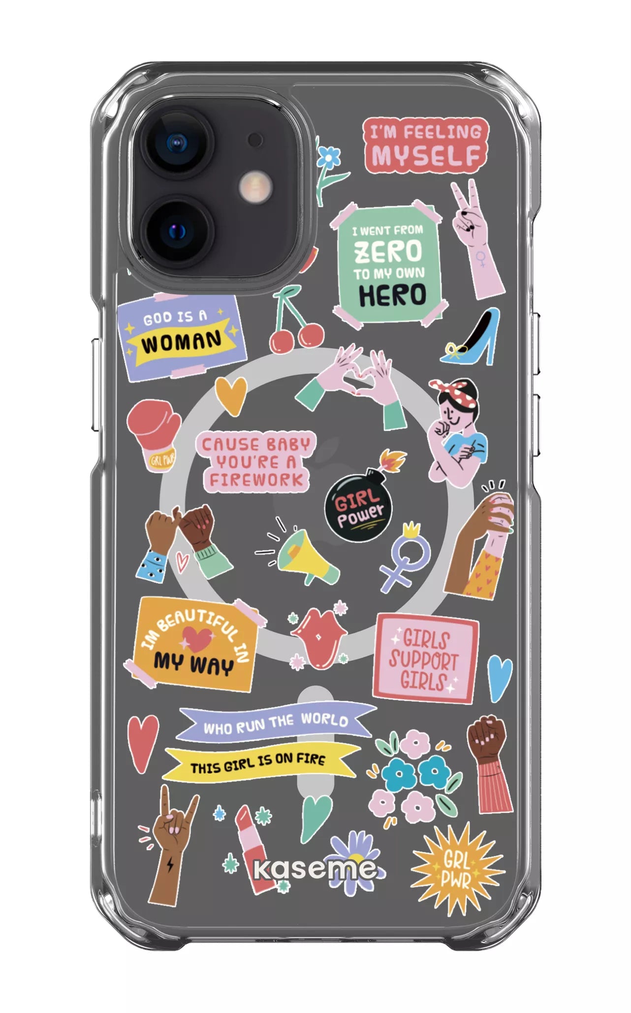 iPhone 12 Clear Case - Magsafe Girl Boss Clear Case -