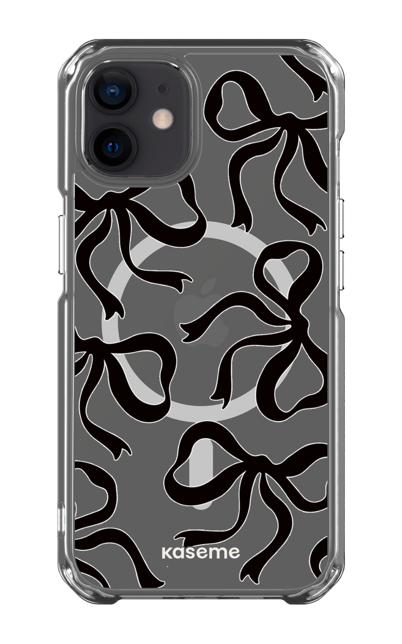 iPhone 12 Clear Case - Magsafe Lace Black Clear Case -