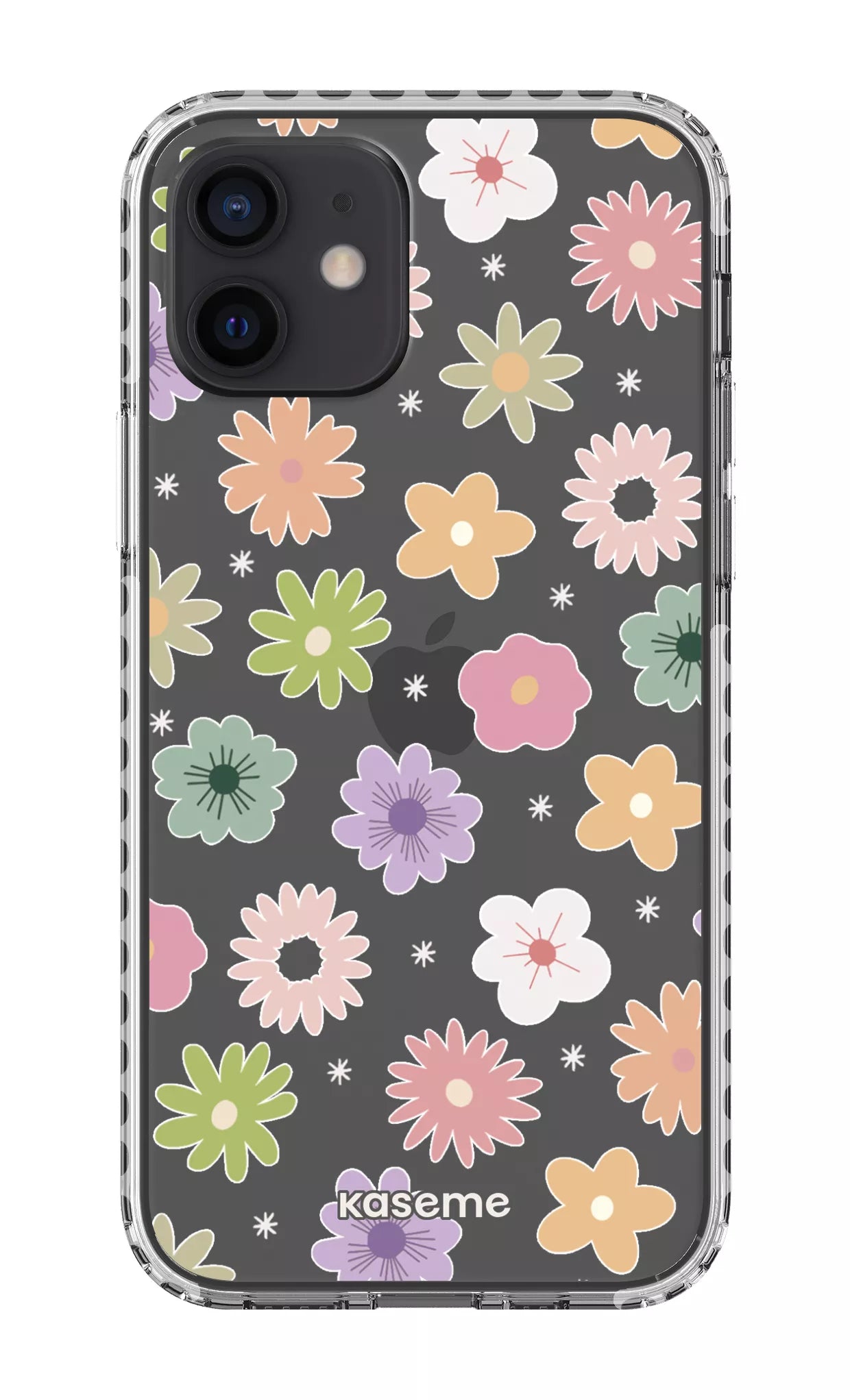 iPhone 12 Clear Case - White Adore small Clear Case -