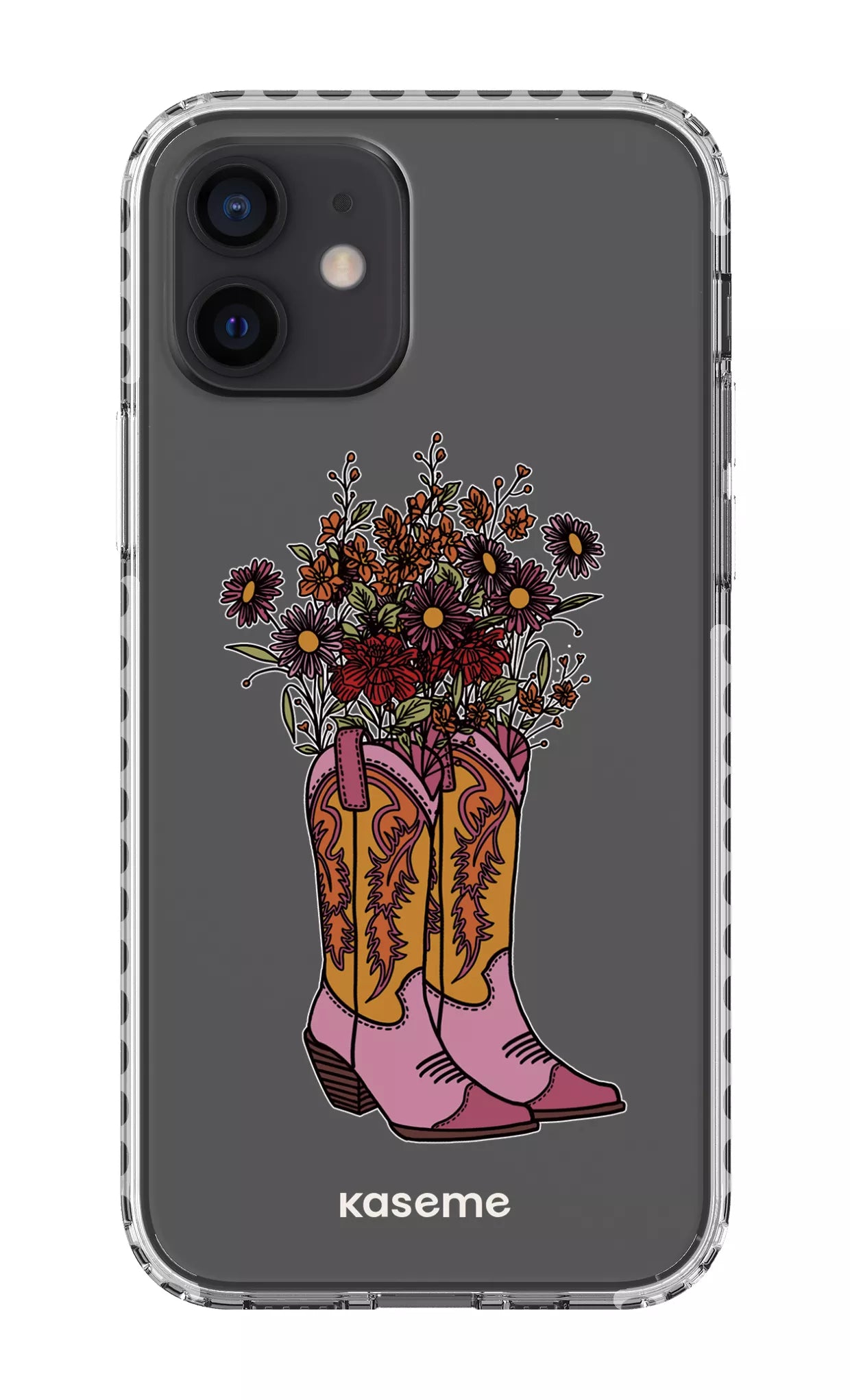 iPhone 12 Clear Case - White Howdy Clear Case -