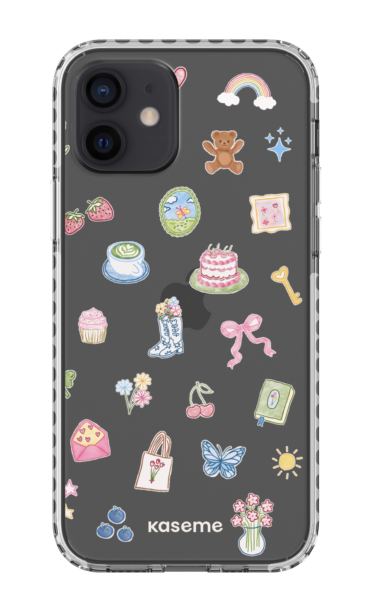 iPhone 12 Clear Case - White Poetry Clear Case -