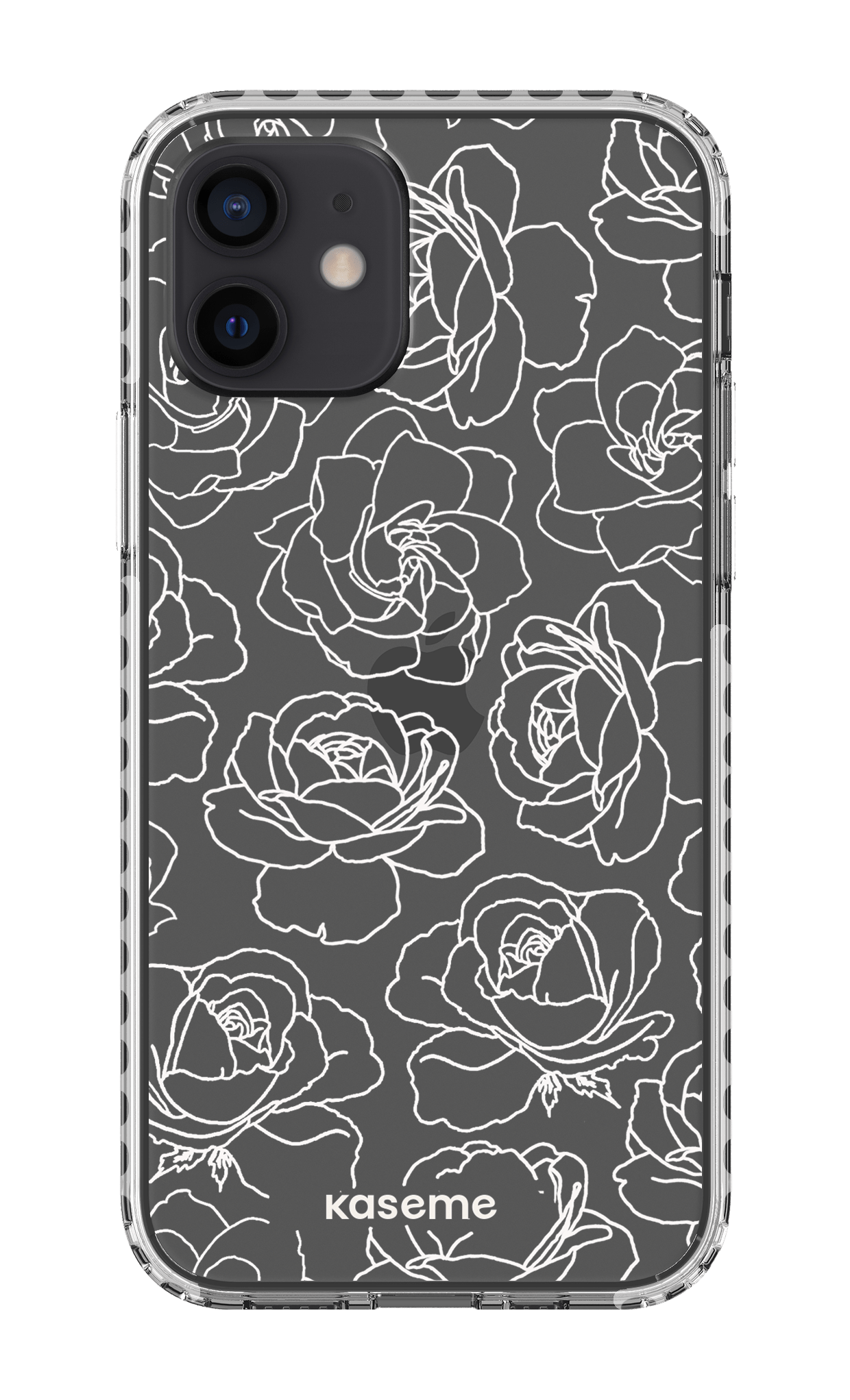 iPhone 12 Clear Case - White Polar Flowers Clear Case -
