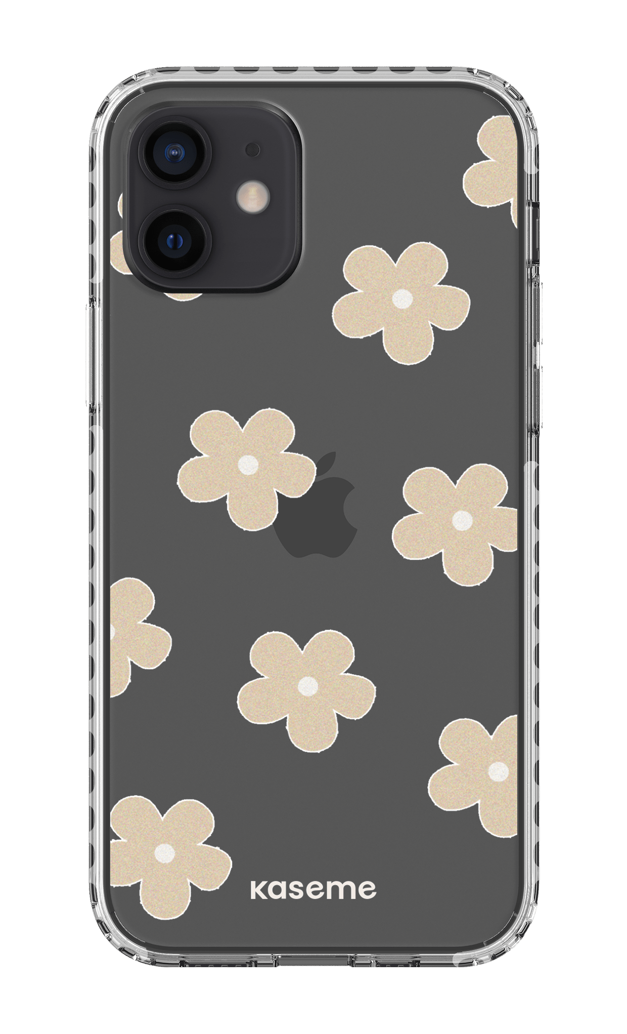 iPhone 12 Clear Case - White Woodstock Beige Clear Case -