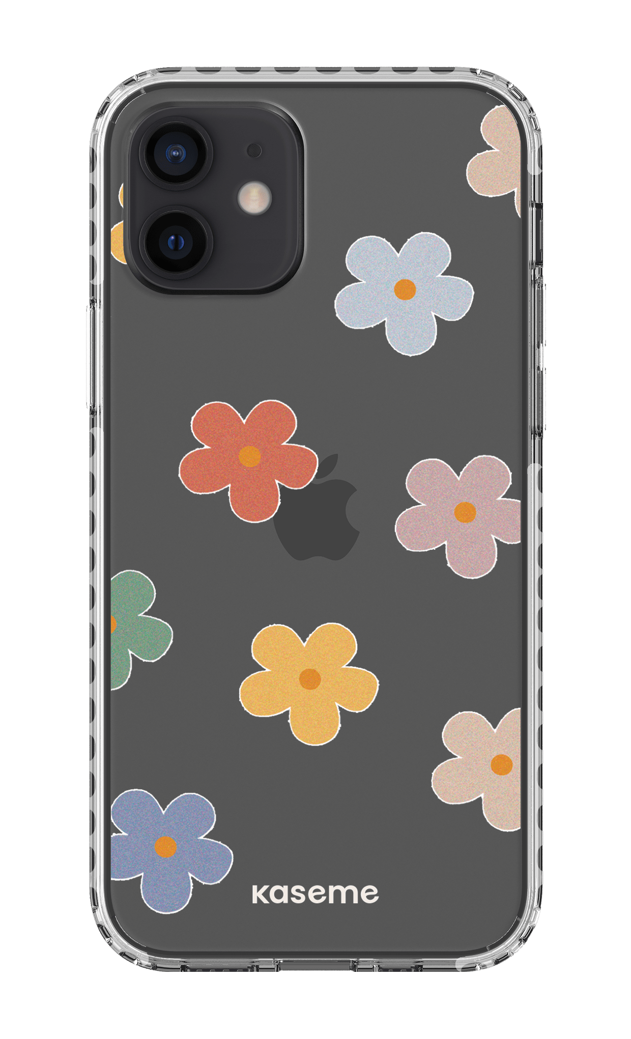 iPhone 12 Clear Case - White Woodstock Big Clear Case -