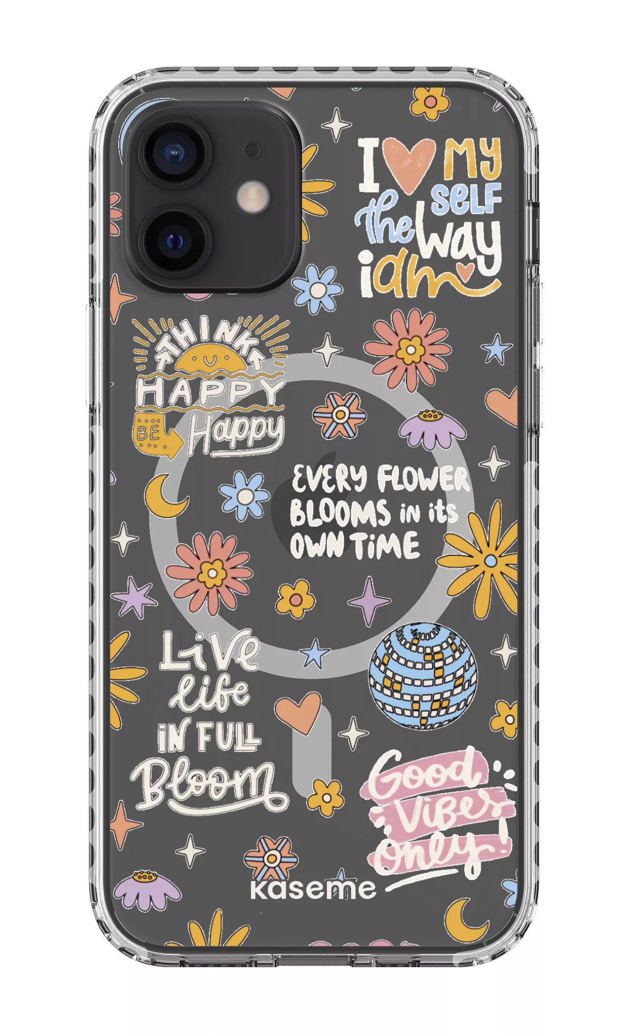 iPhone 12 Clear Case Magsafe - White Candid Clear Case -