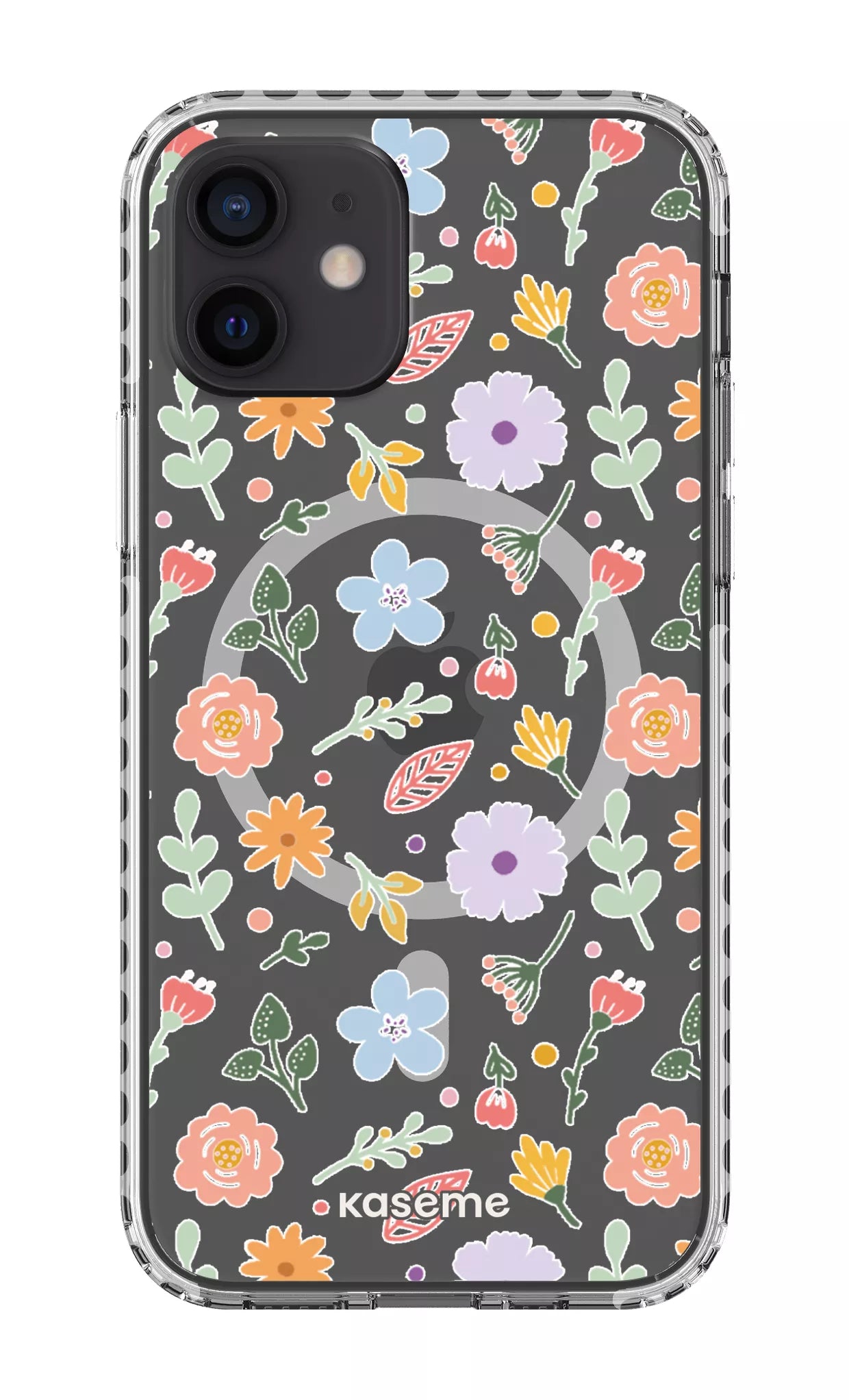 iPhone 12 Clear Case Magsafe - White Charm Clear Case -