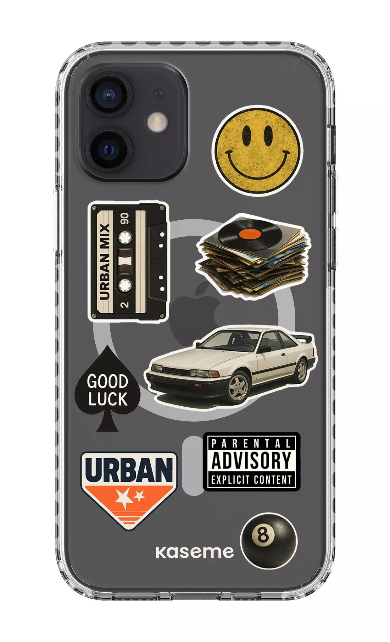 iPhone 12 Clear Case Magsafe - White Downtown Clear Case -