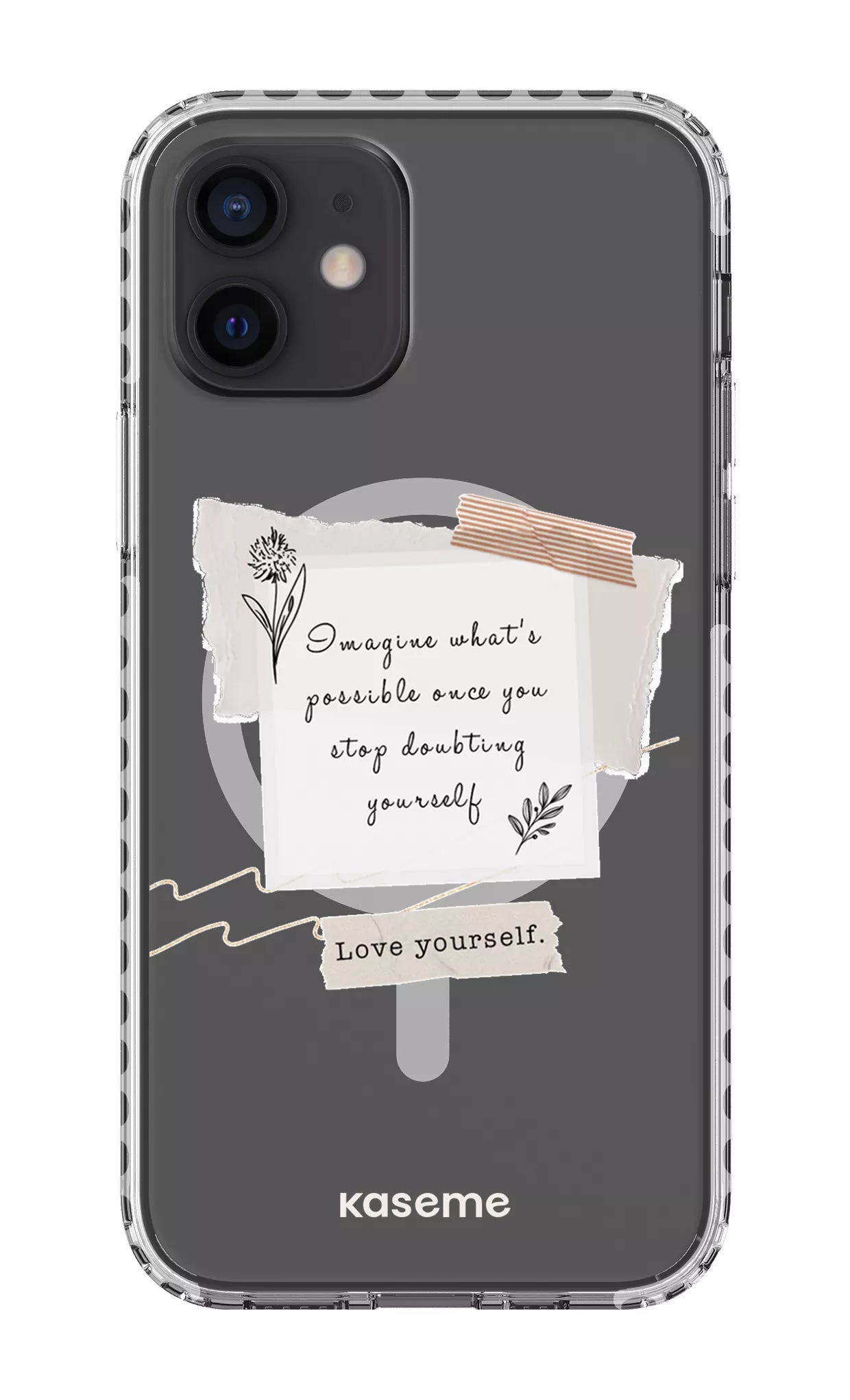 iPhone 12 Clear Case Magsafe - White Faith Clear Case -