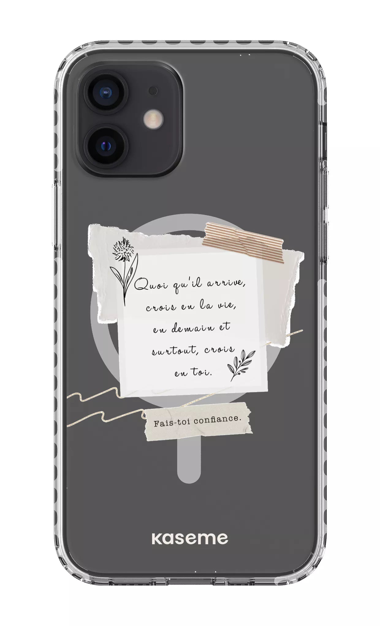 iPhone 12 Clear Case Magsafe - White Foi Clear Case -