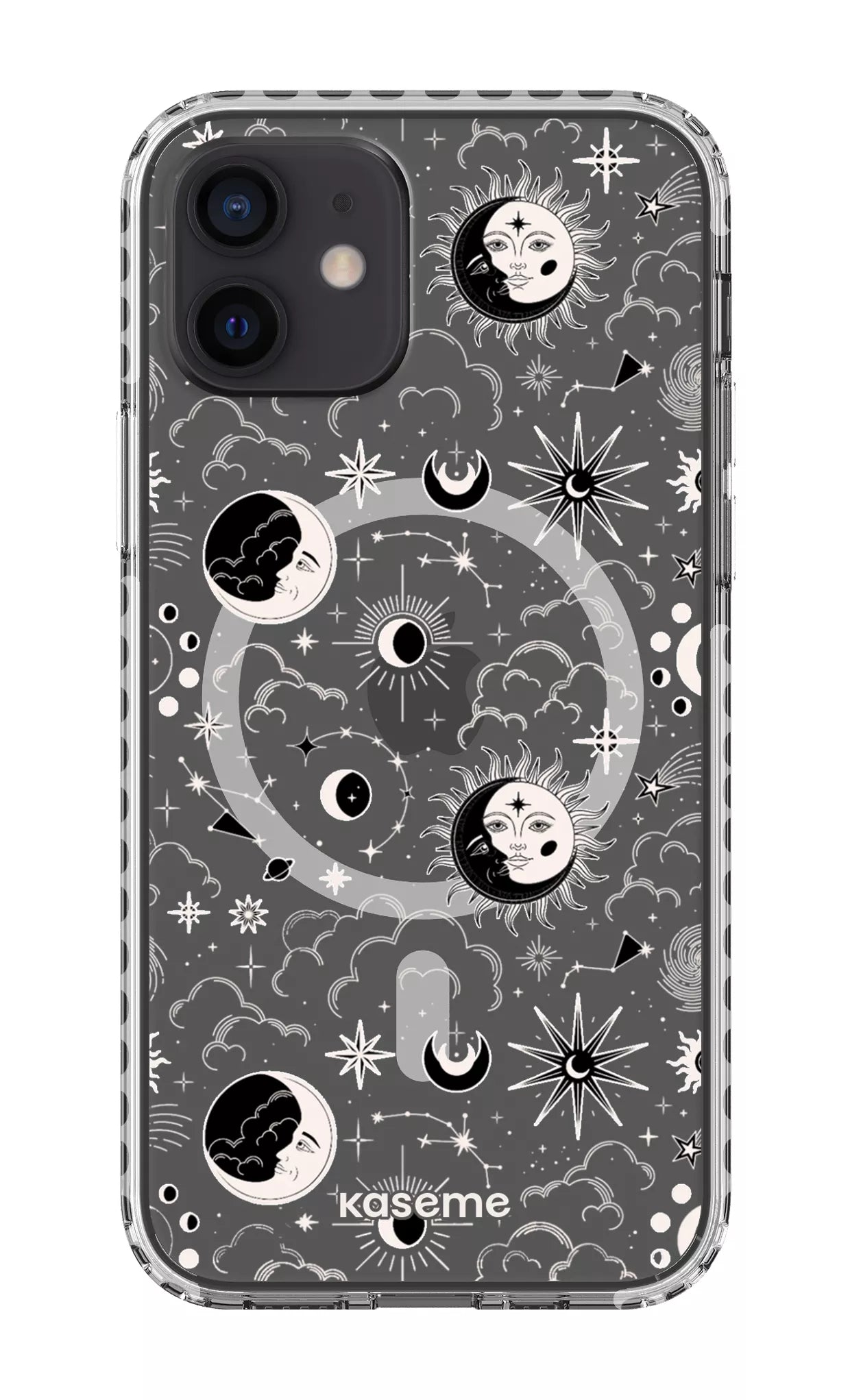 iPhone 12 Clear Case Magsafe - White Milky Way White Clear Case -