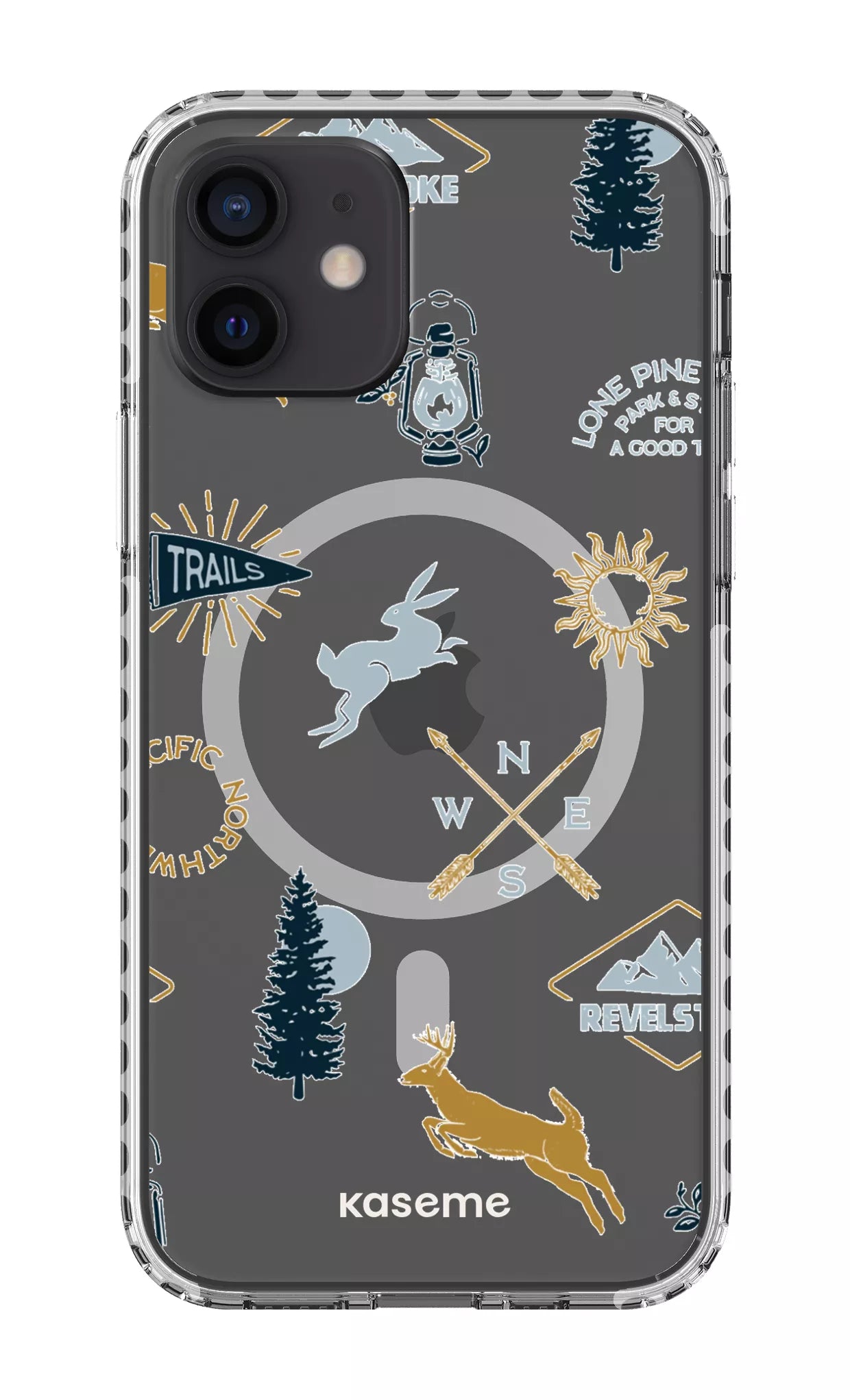 iPhone 12 Clear Case Magsafe - White Revelstoke white Clear Case -