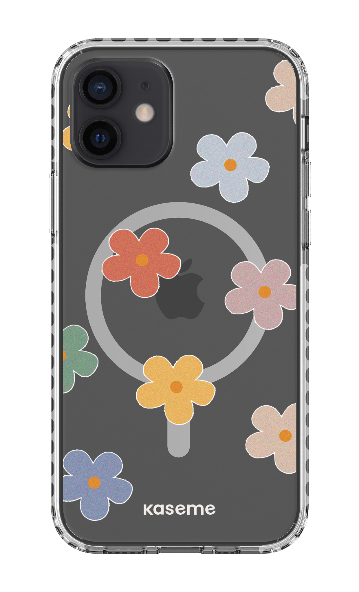 iPhone 12 Clear Case Magsafe - White Woodstock Big Clear Case -