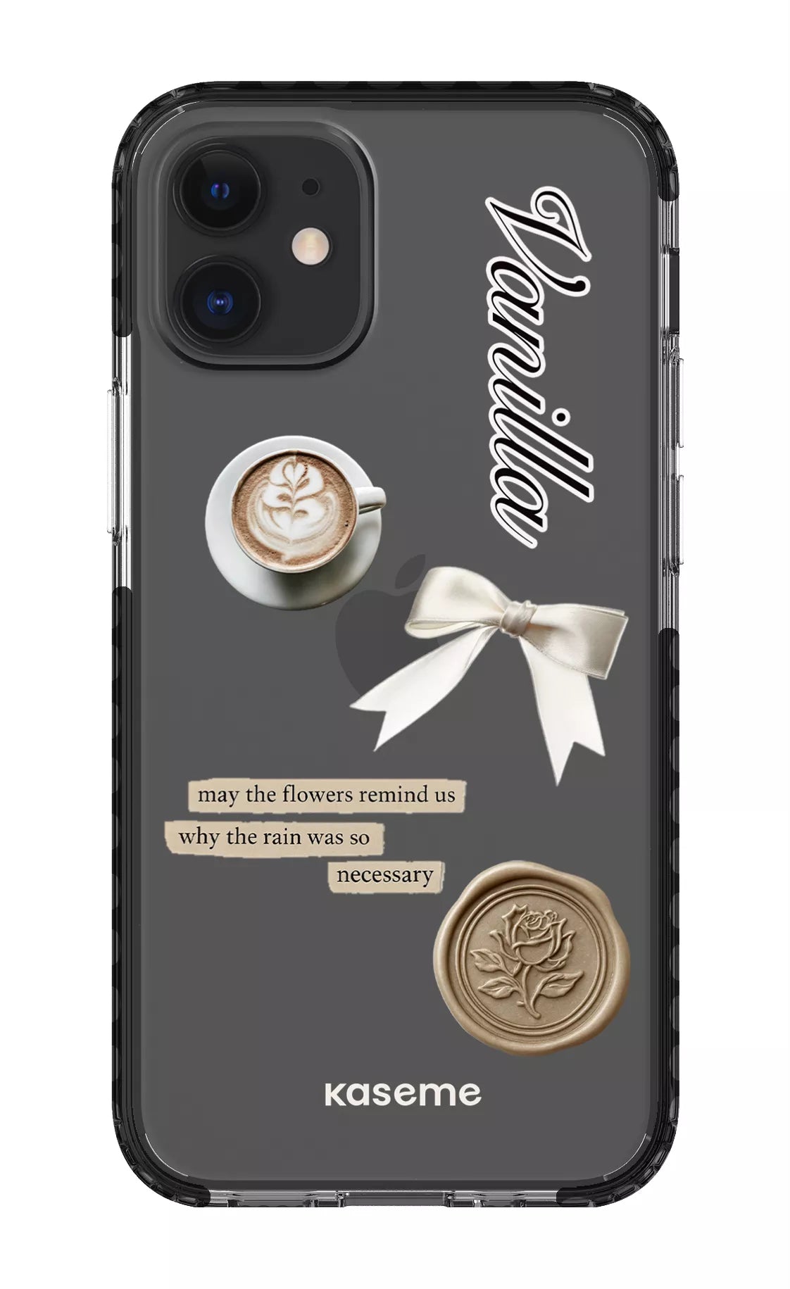 iPhone 12 Mini Clear Case - Black Cashmere Clear Case -