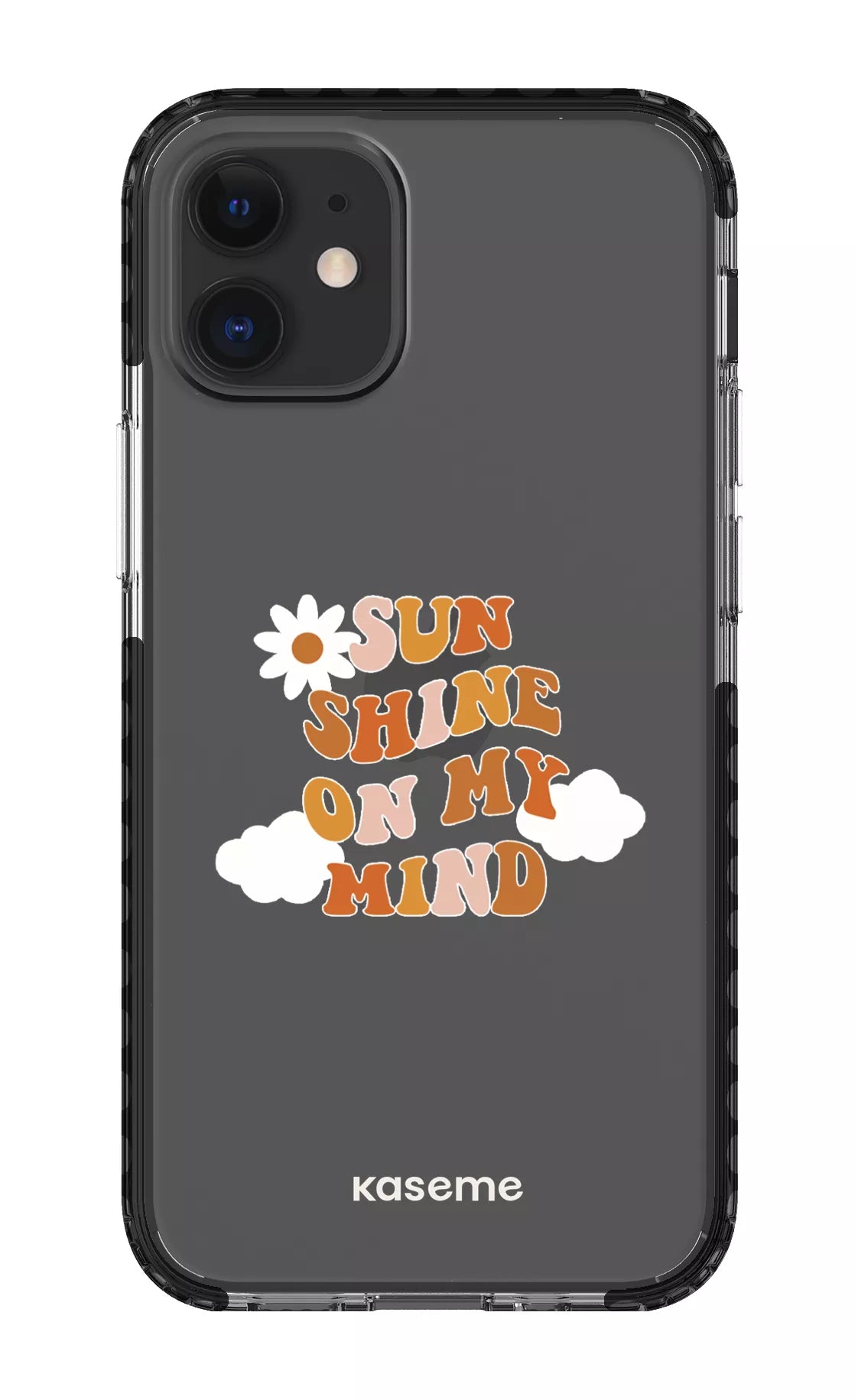 iPhone 12 Mini Clear Case - Black Cheerful Clear Case -