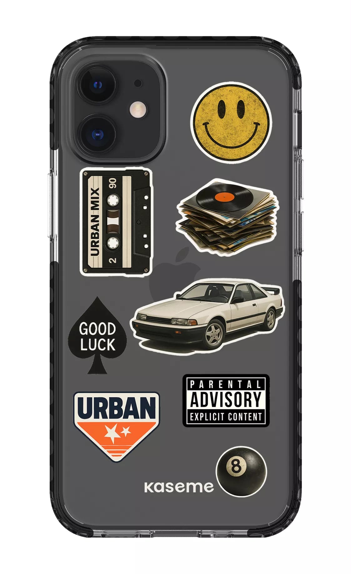 iPhone 12 Mini Clear Case - Black Downtown Clear Case -