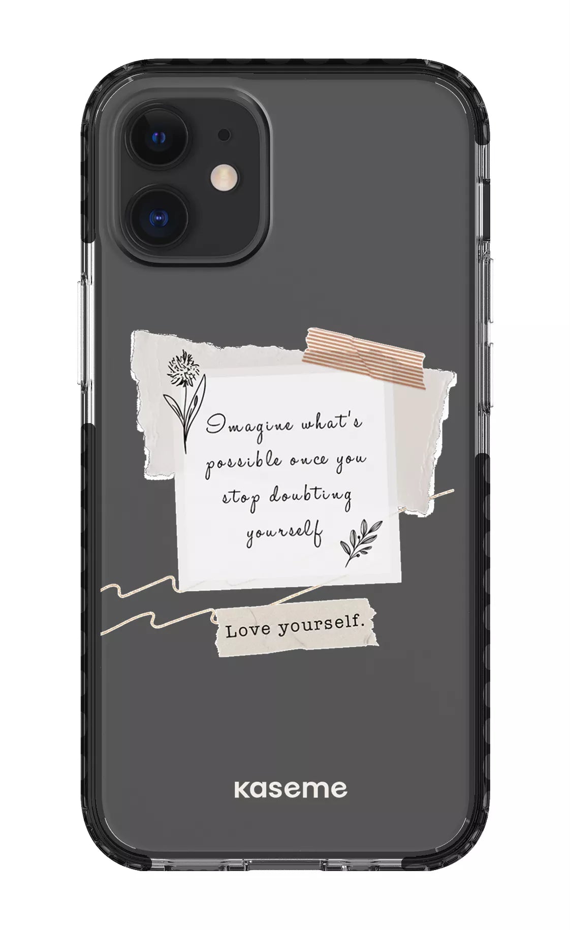 iPhone 12 Mini Clear Case - Black Faith Clear Case -