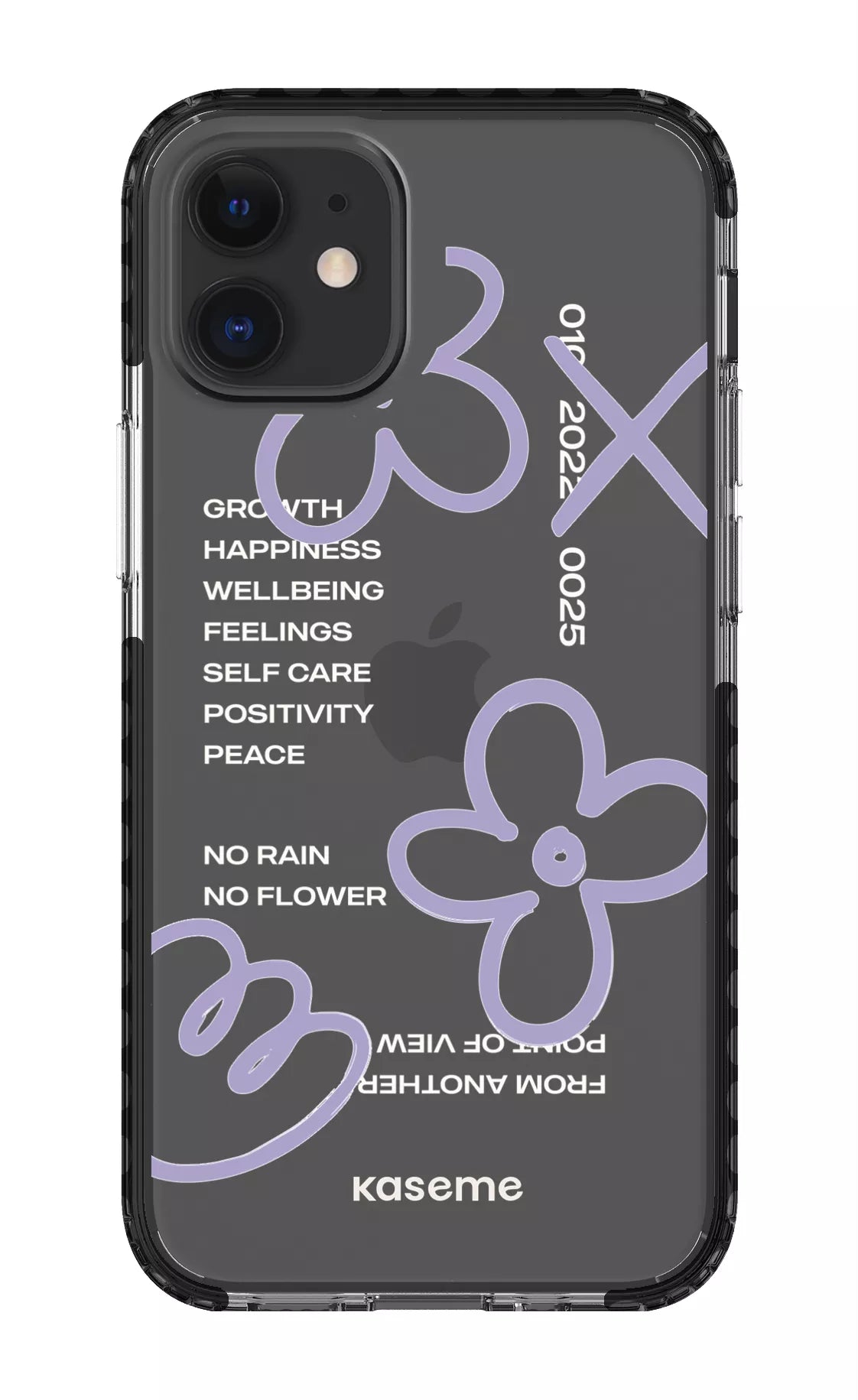 iPhone 12 Mini Clear Case - Black Feelings purple Clear Case -