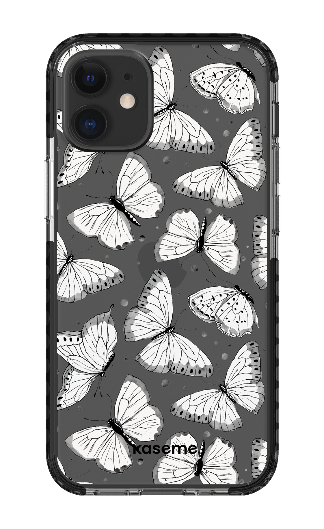 iPhone 12 Mini Clear Case - Black Float Clear Case -