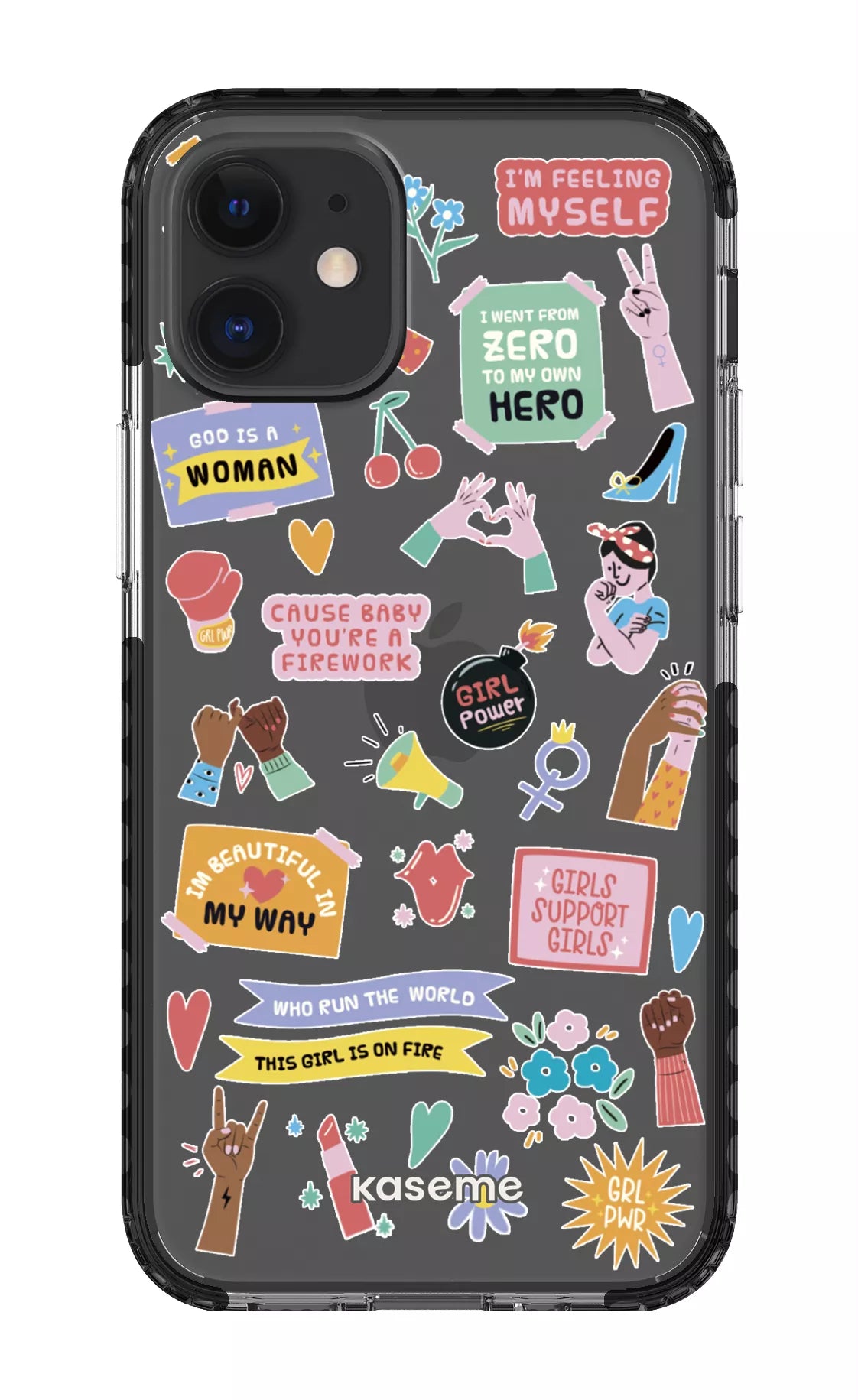 iPhone 12 Mini Clear Case - Black Girl Boss Clear Case -