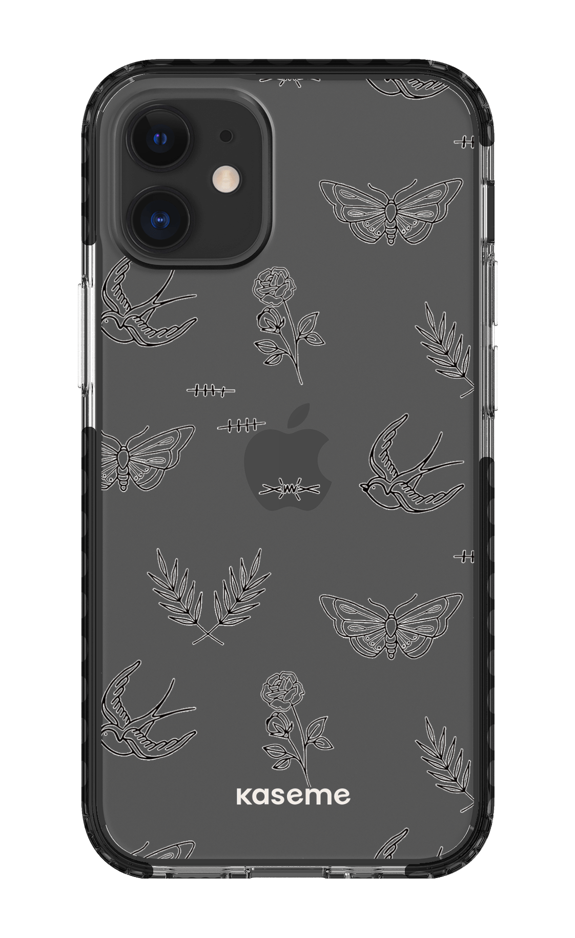 iPhone 12 Mini Clear Case - Black Ink Clear Case -