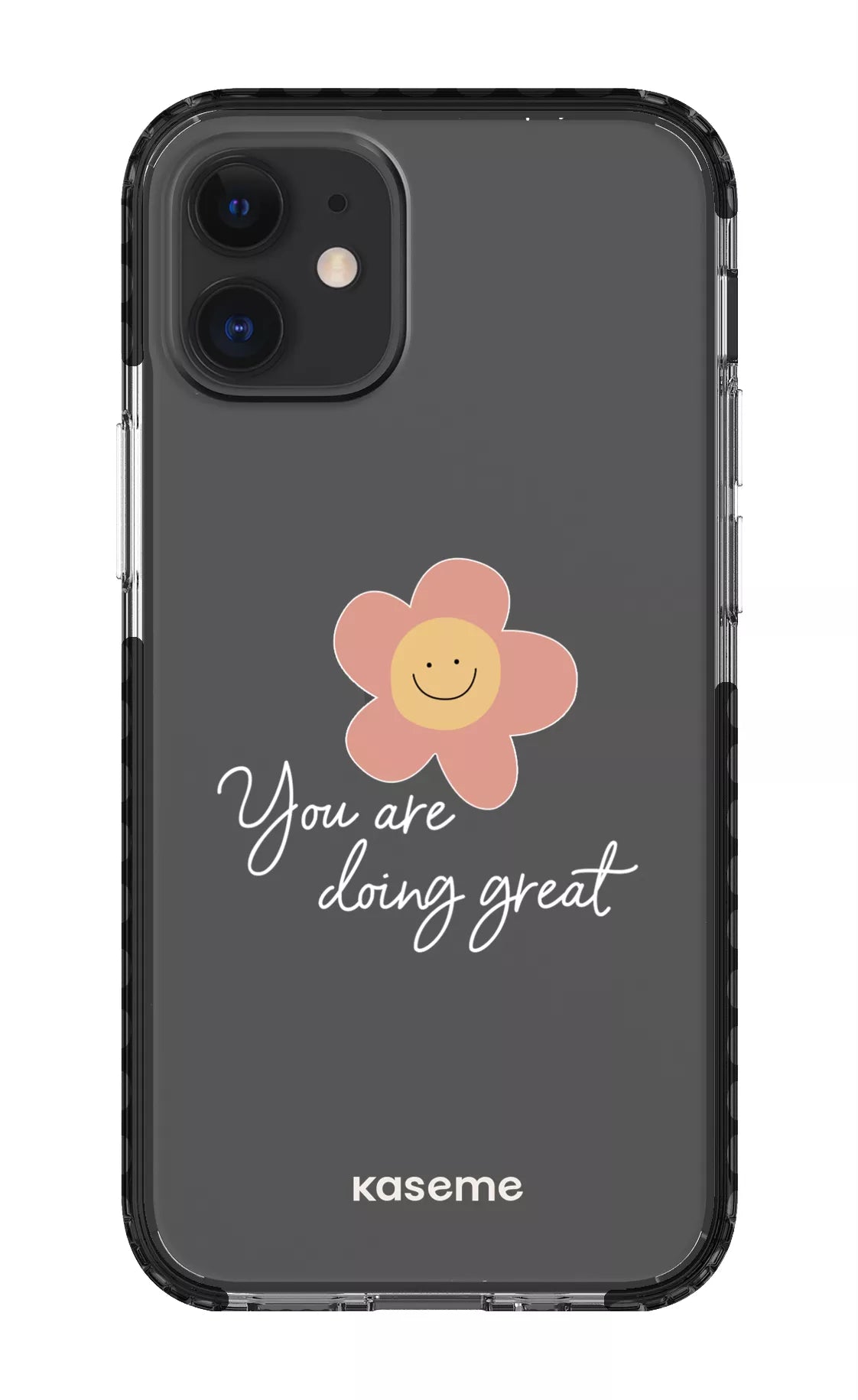 iPhone 12 Mini Clear Case - Black Keep going Clear Case -