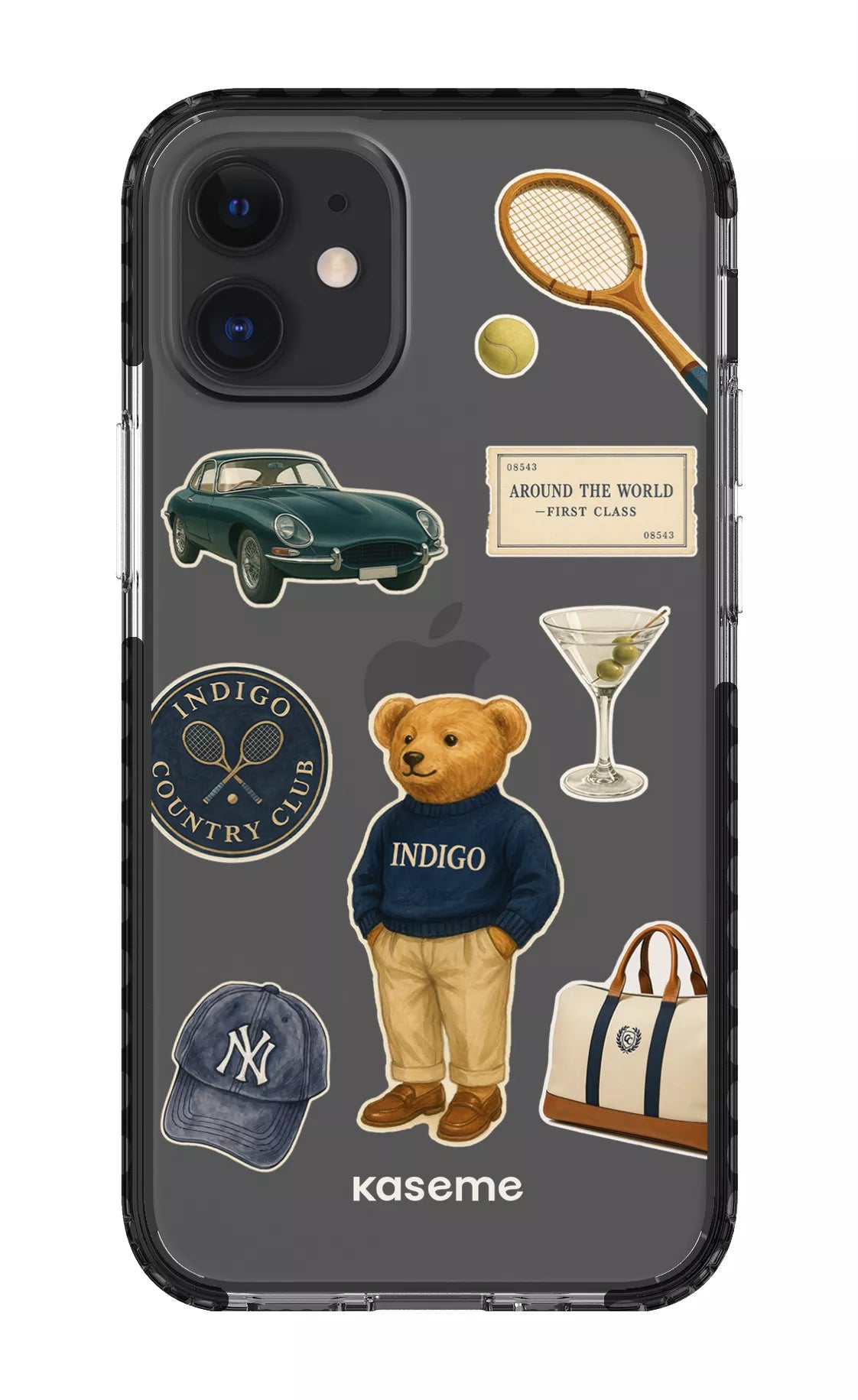 iPhone 12 Mini Clear Case - Black Kingsley Clear Case -