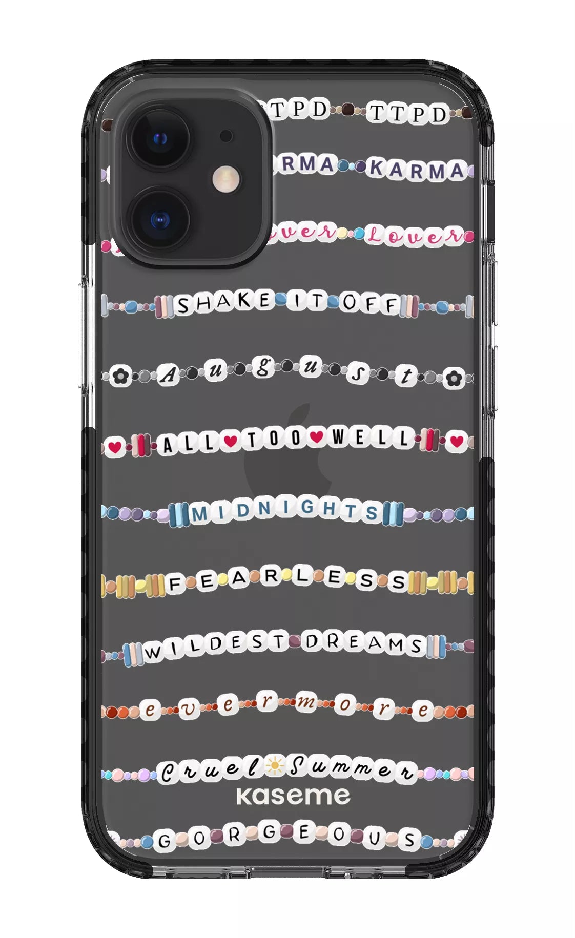 iPhone 12 Mini Clear Case - Black Love Story Clear Case -