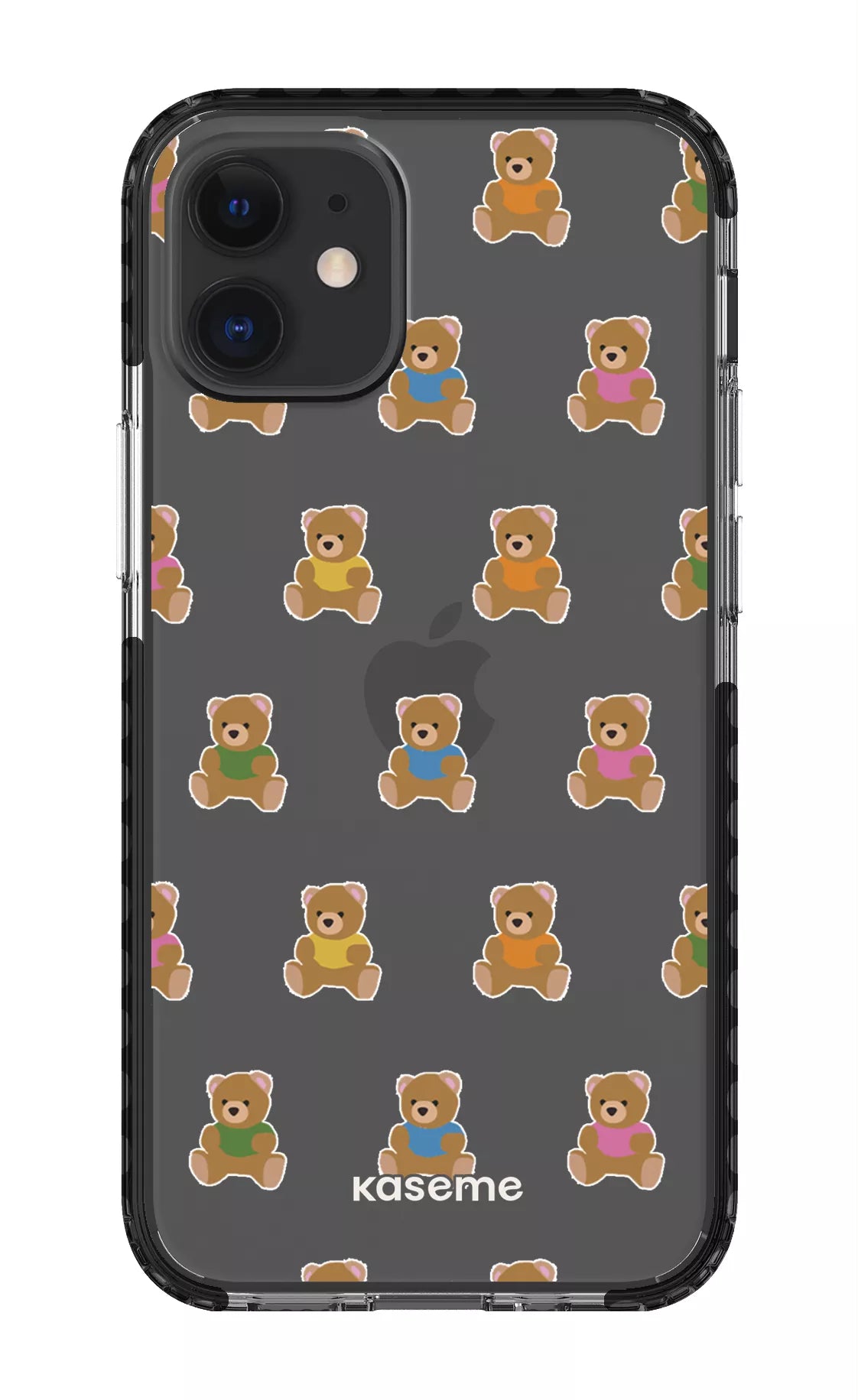 iPhone 12 Mini Clear Case - Black Teddy Clear Case -