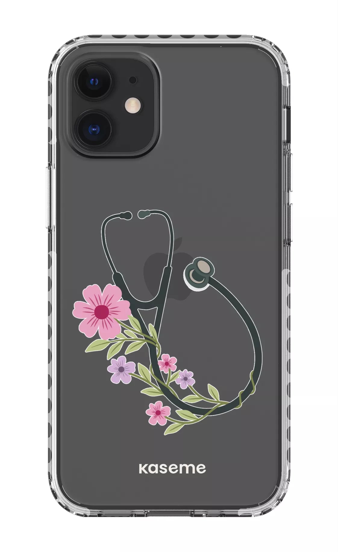 iPhone 12 Mini Clear Case - White Blossom Beat Clear Case -