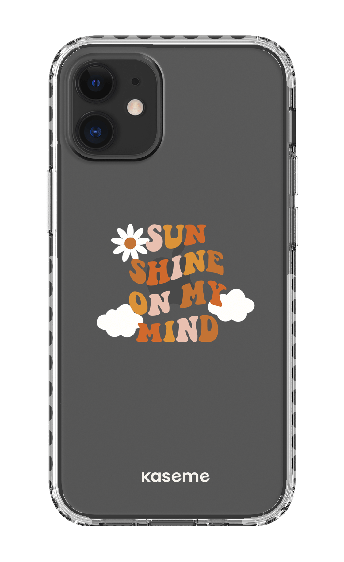 iPhone 12 Mini Clear Case - White Cheerful Clear Case -